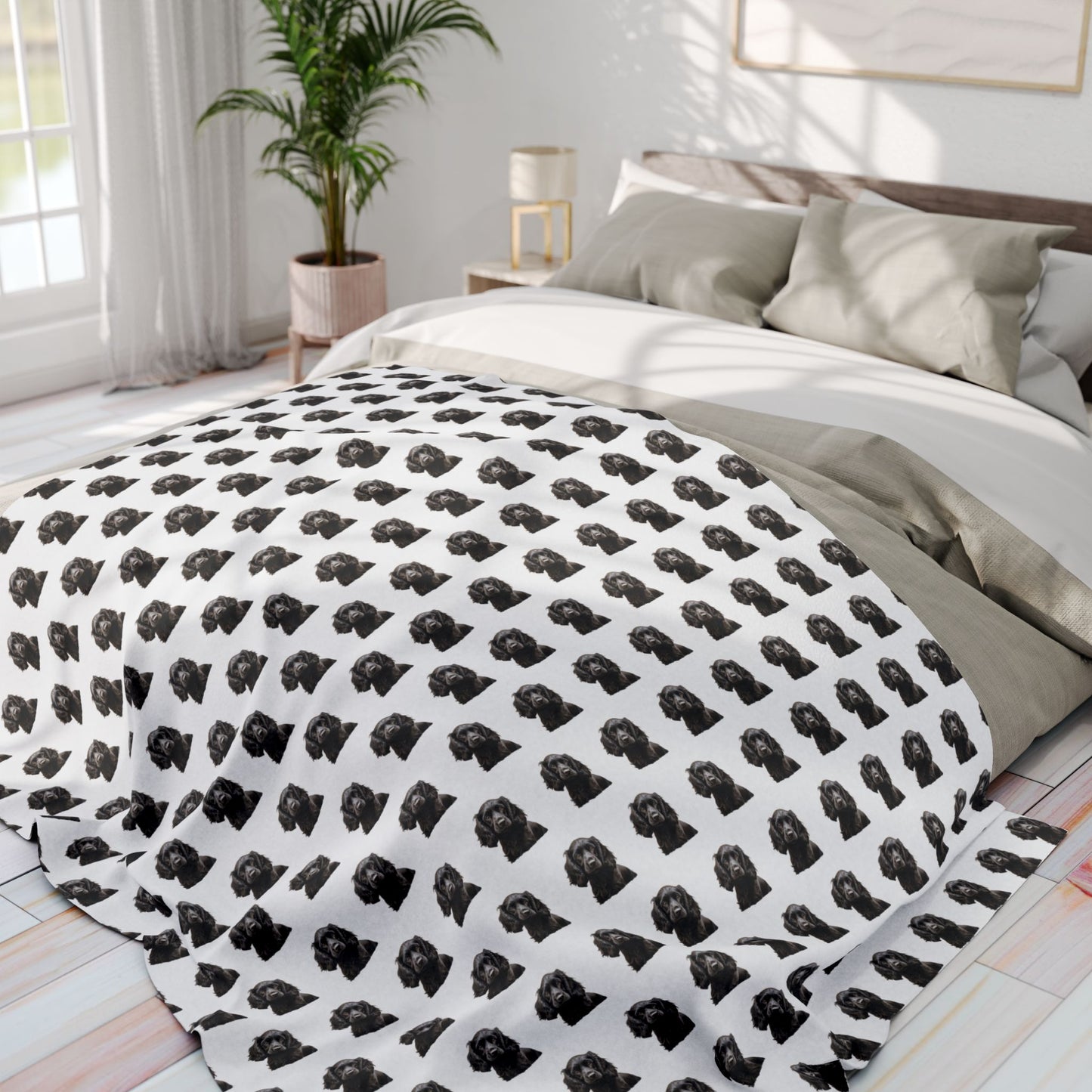 Black Cocker Spaniel Arctic Fleece Blanket - Dog Lover Gift