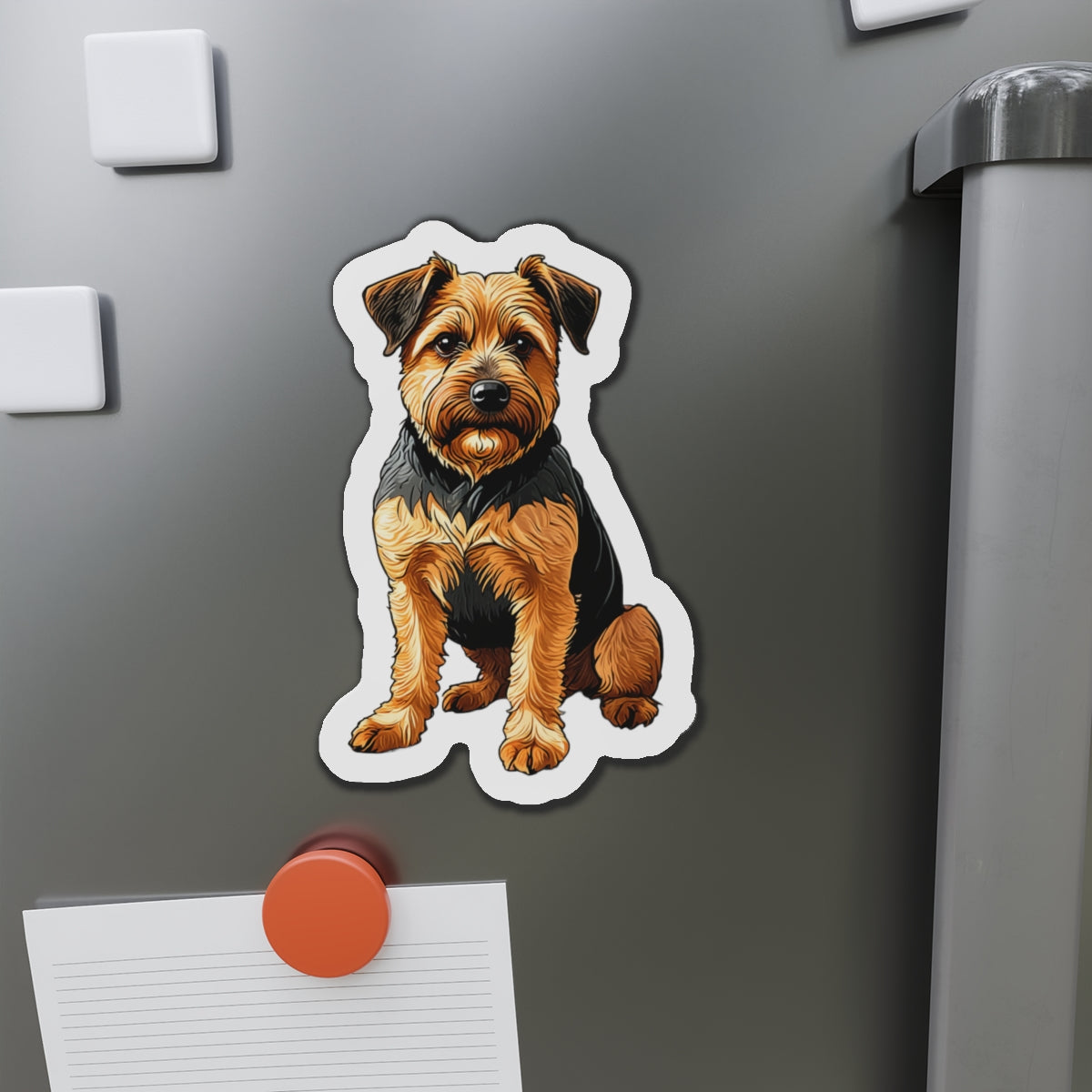 Border Terrier Die-Cut Magnet - Cute Dog Breed Refrigerator Magnet, Pet Lover Gift, Animal Decor, Fridge Decoration, Puppy Art Magnet