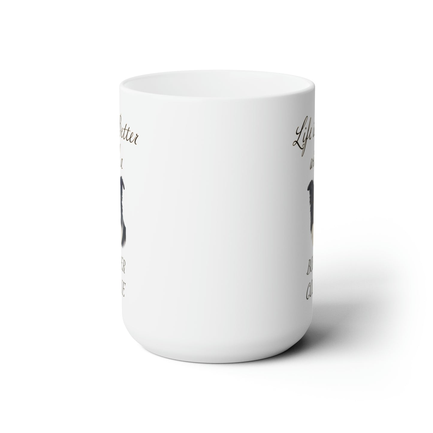 Border Collie 15 oz Dog Mug - Dog Mom Gift, Dog Dad Gift