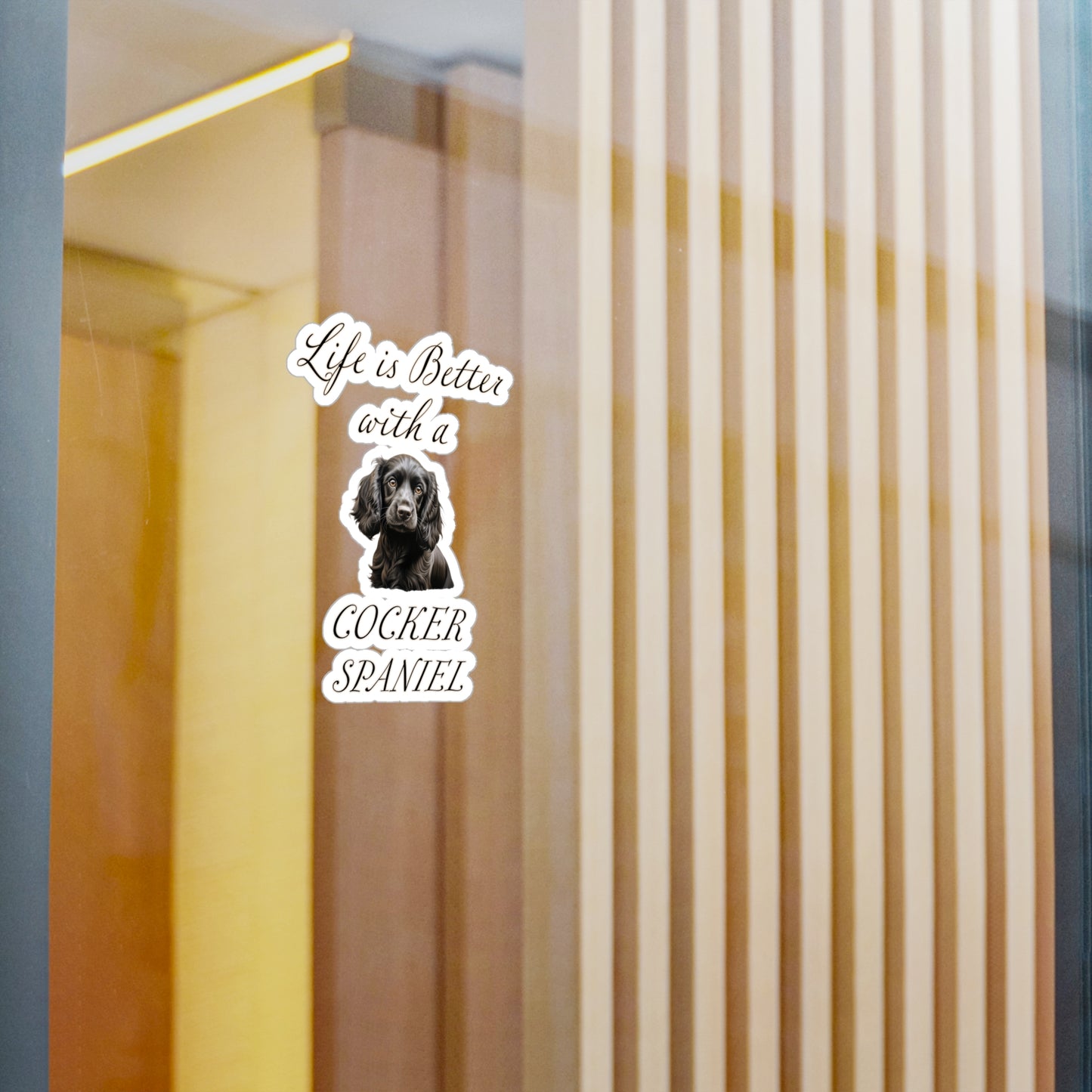 Black Cocker Spaniel Sticker - Kiss-Cut Vinyl Dog Decals