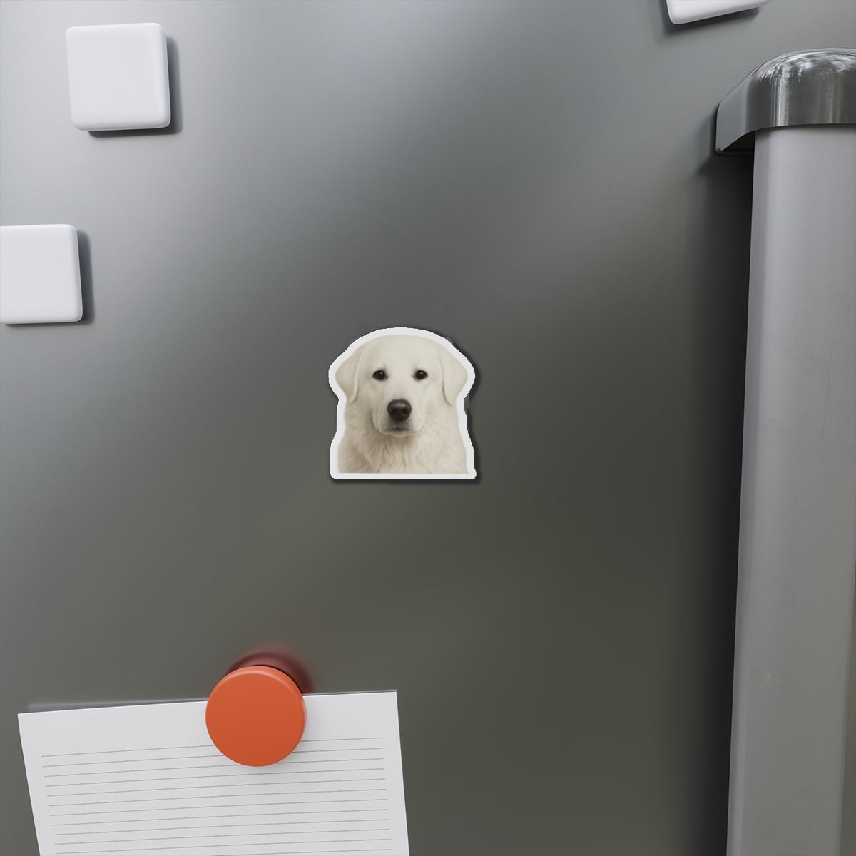 Akbash Die-Cut Magnet, Fridge Magnet, Cute Dog Magnet, Animal Lover Gift, Pet Owner Decor, Kitchen Decor