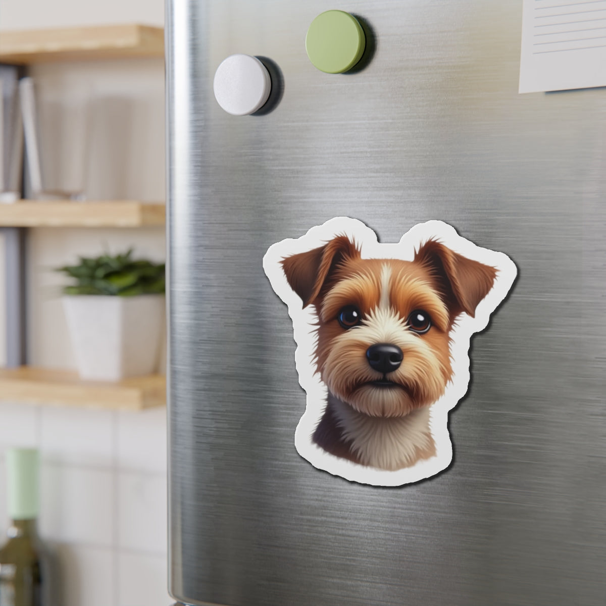 Border Terrier Die-Cut Magnet - Cute Dog Breed Refrigerator Magnet, Pet Lover Gift, Animal Decor, Fridge Decoration, Puppy Art Magnet