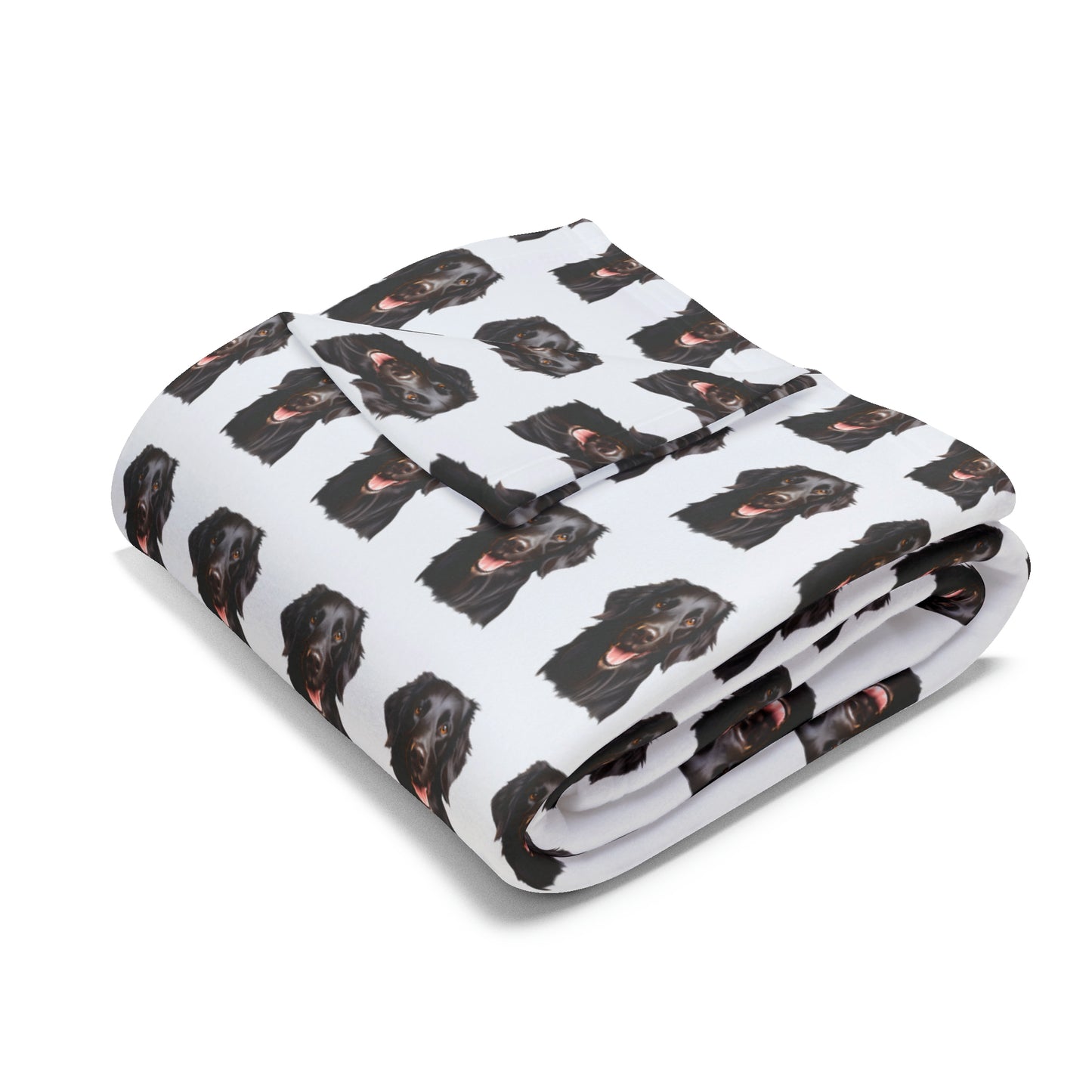 Flat-coated retriever Arctic Fleece Blanket