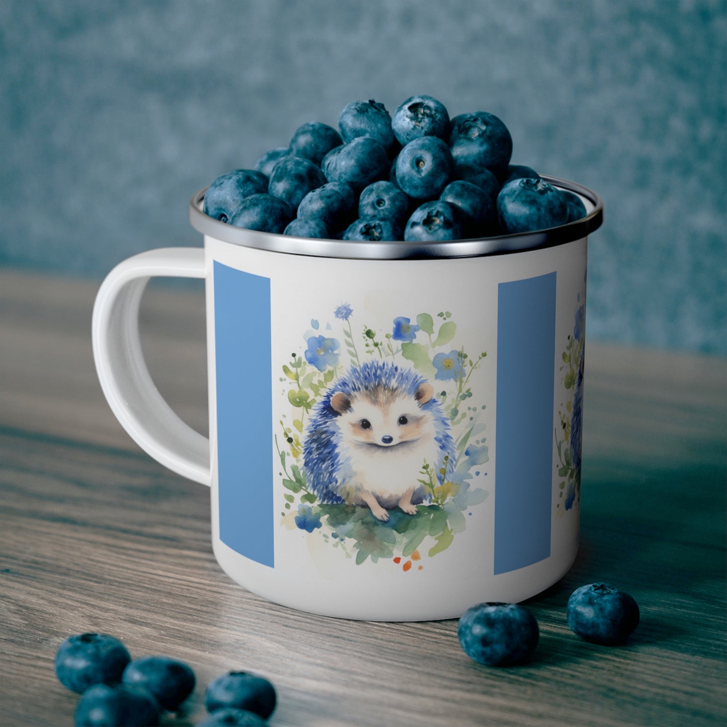 Hedgehog Enamel Camping Mug