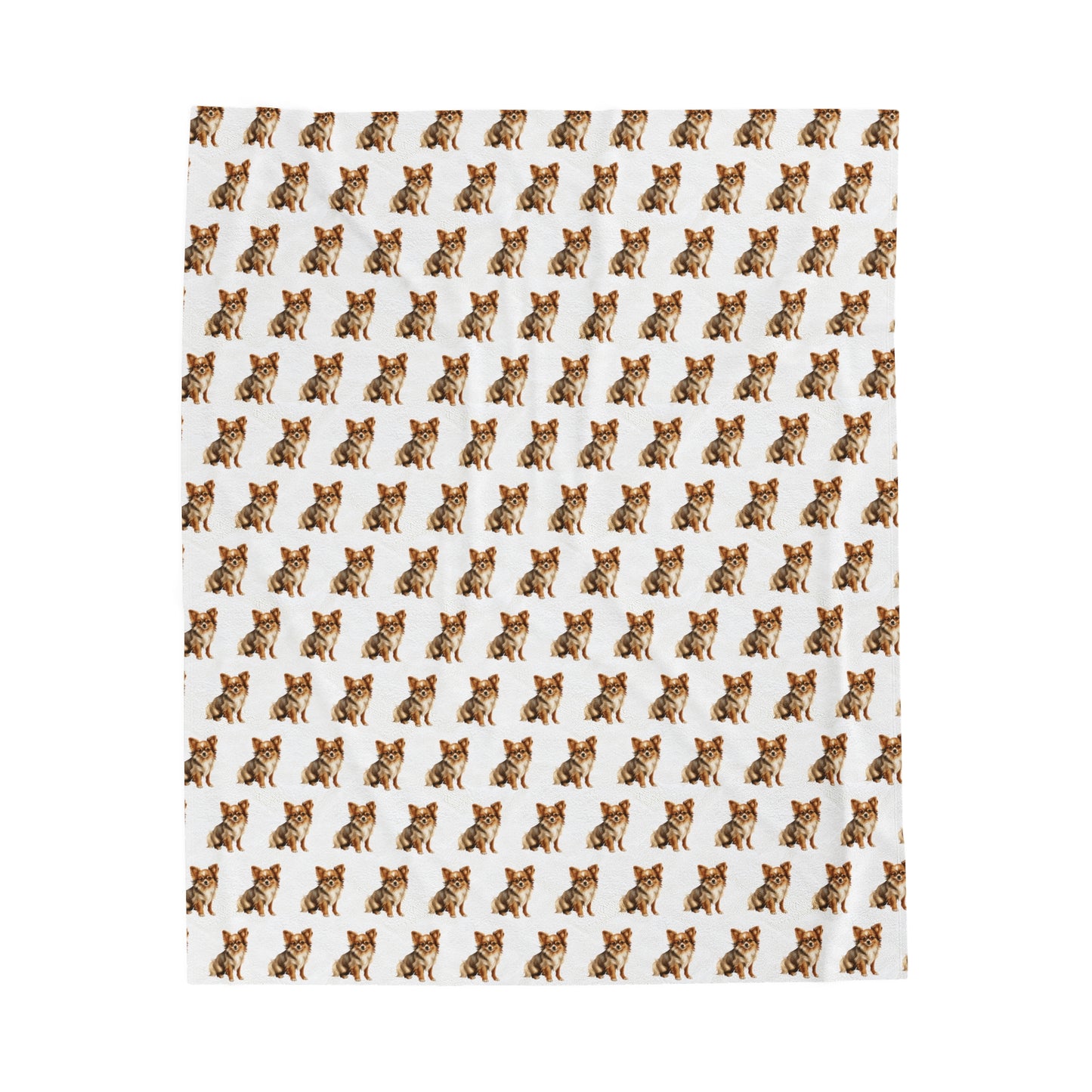 Pomchi Blanket (Velveteen Plush, White)