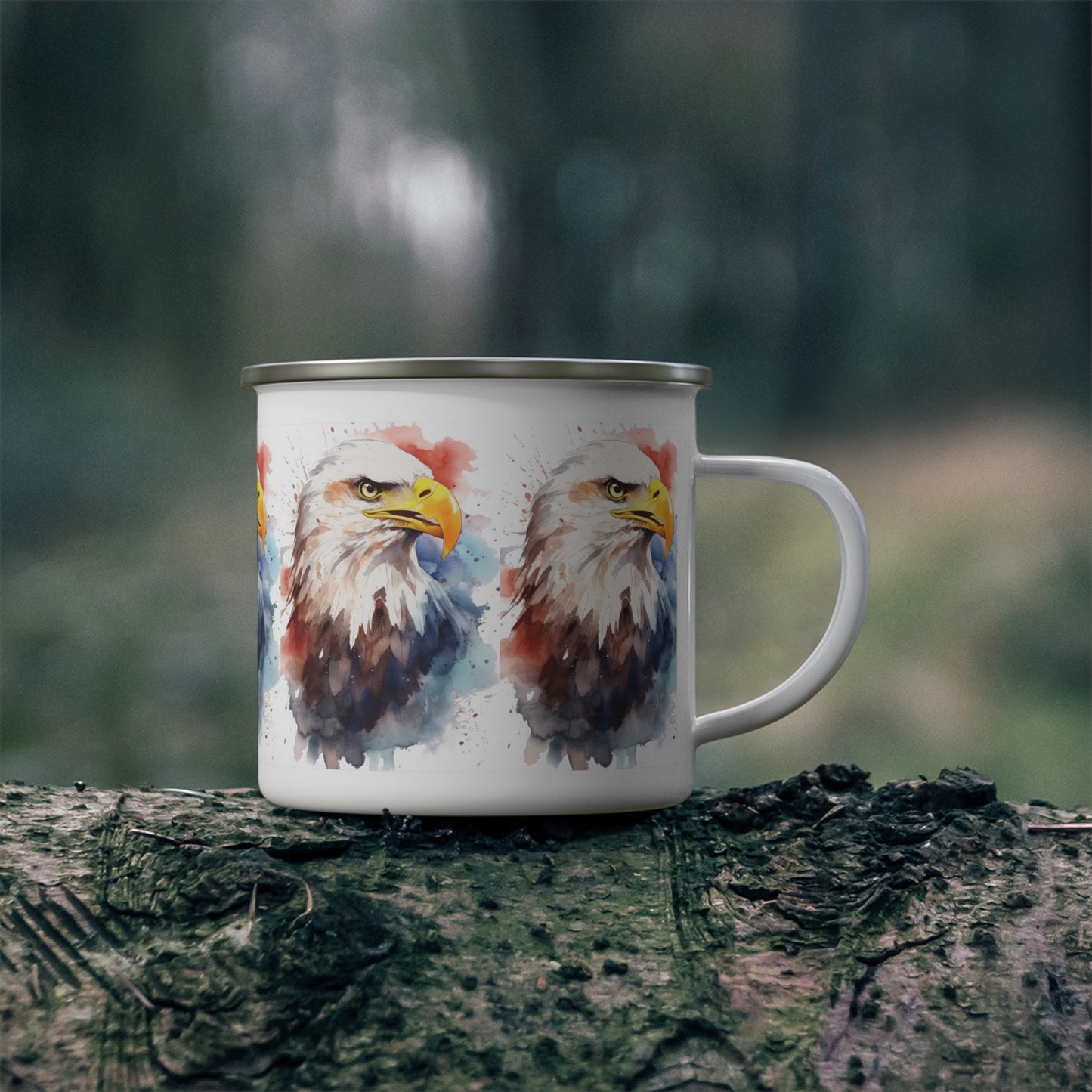 Eagle Enamel Camping Mug
