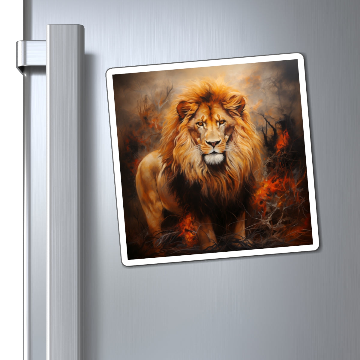 Lion Art Magnet (Square)