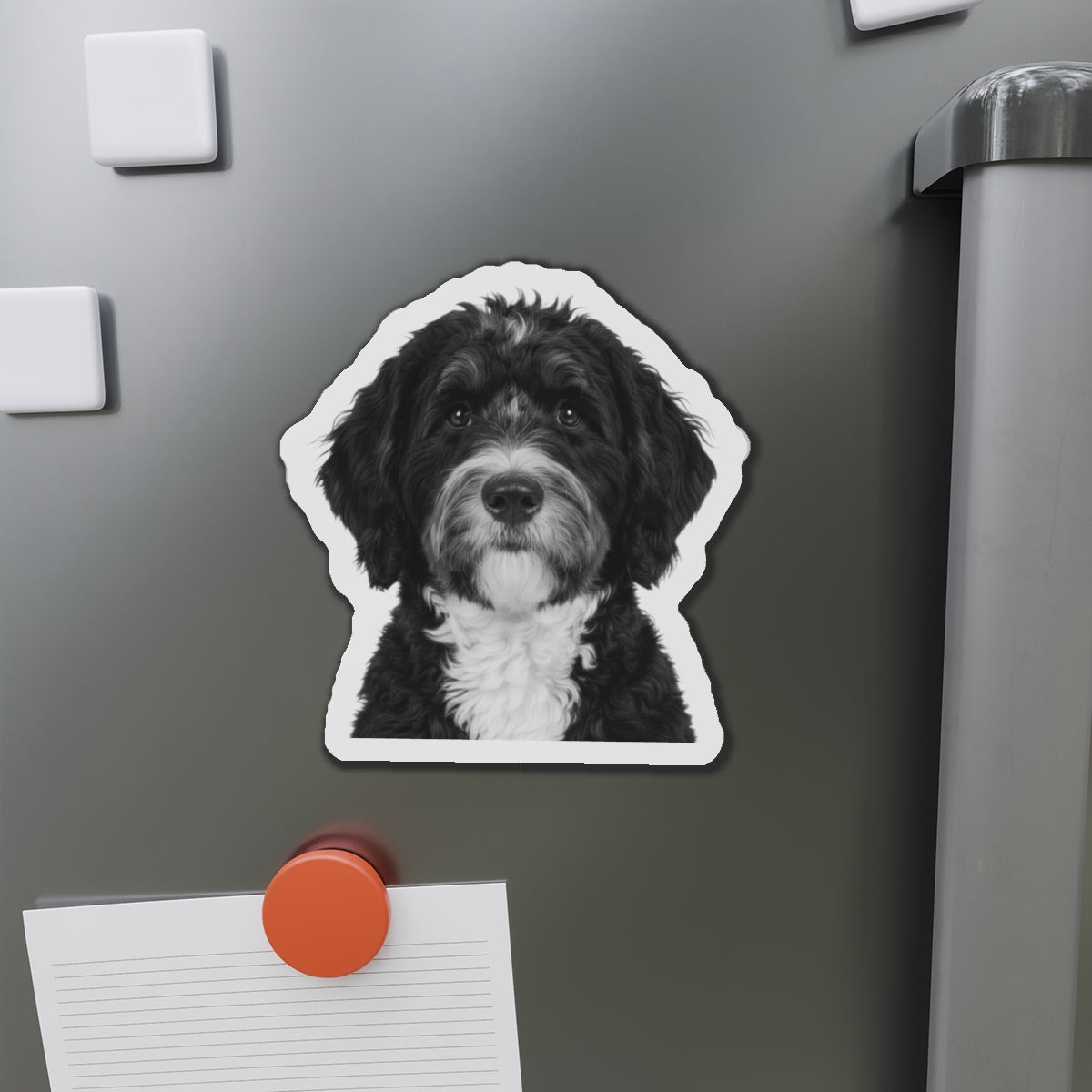 Bernedoodle Die-Cut Magnet - Bernese Mountain Dog and Poodle Mix, Cute Pet Gift, Fridge Decor, Animal Lover, Dog Mom, Puppy Art