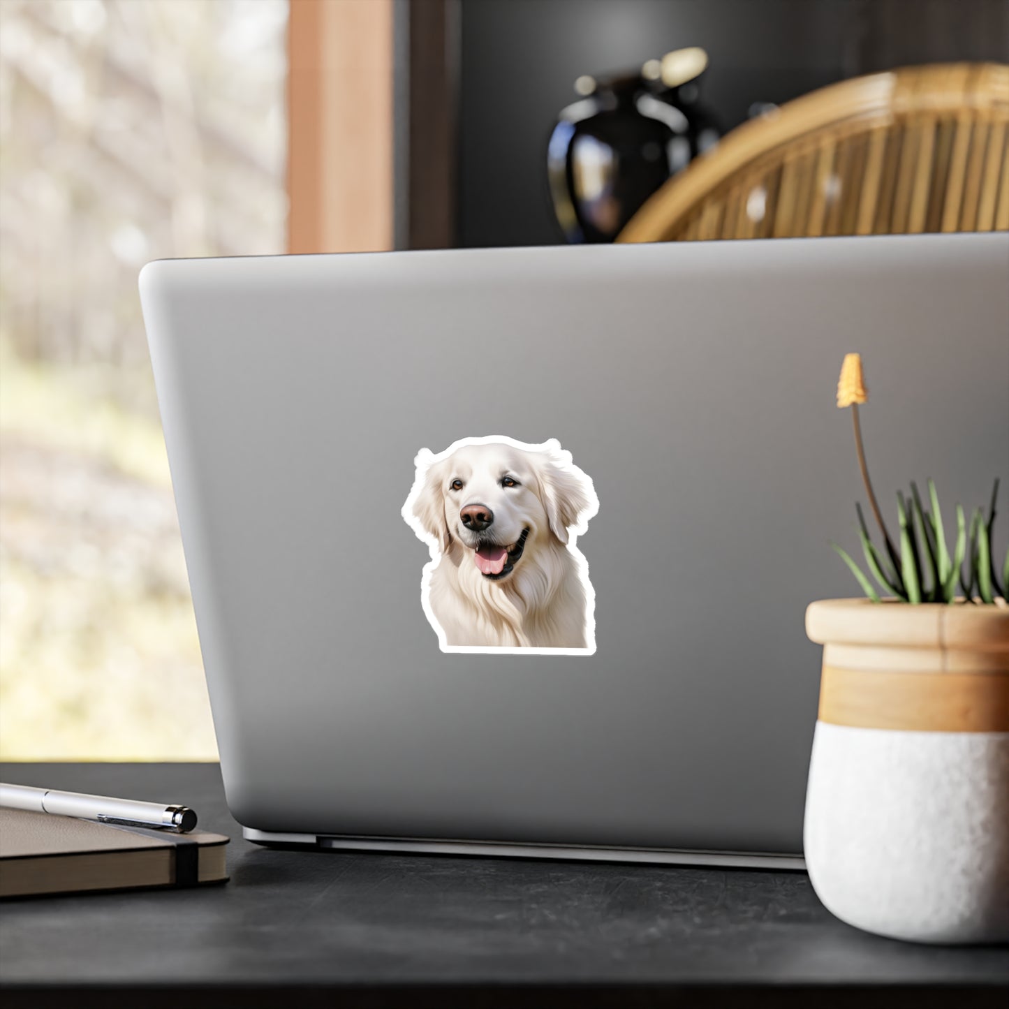 White Golden Retriever Sticker - Dog Vinyl Decals