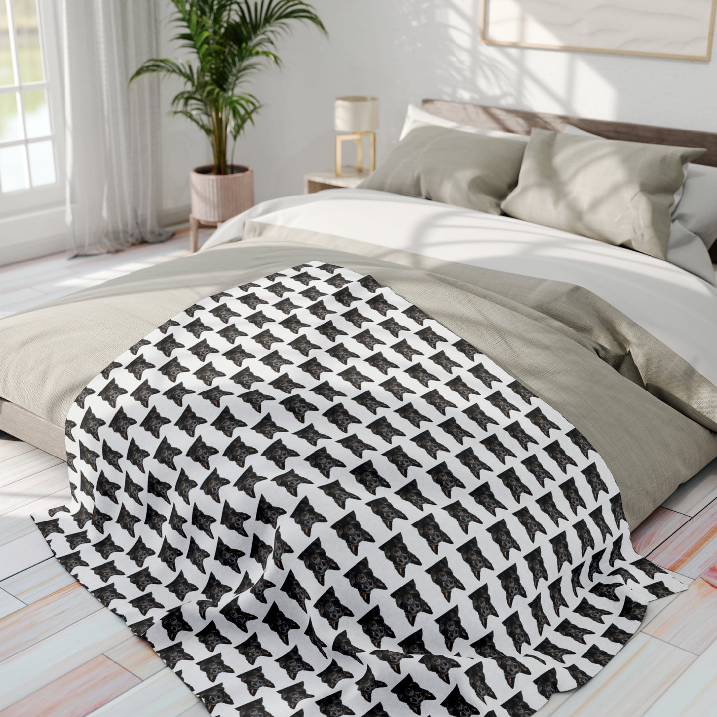 Black German Shepherd Arctic Fleece Blanket
