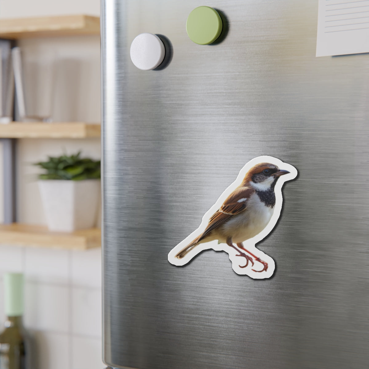 Sparrow Magnet Die-Cut Magnets, Bird Fridge Magnets, Animal Kitchen Decor, Cute Bird Magnets, Refrigerator Decorations
