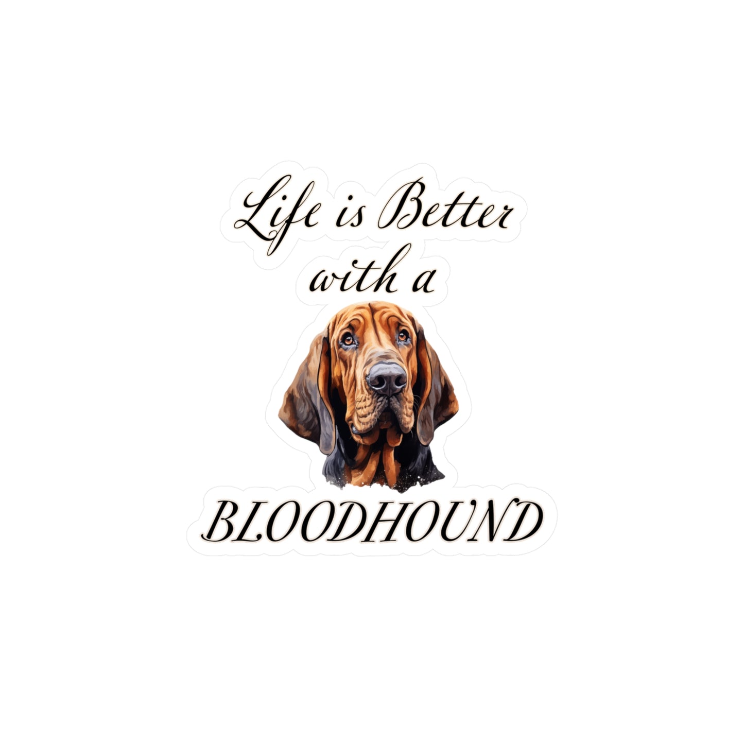 Bloodhound Sticker - Kiss-Cut Vinyl Dog Decals