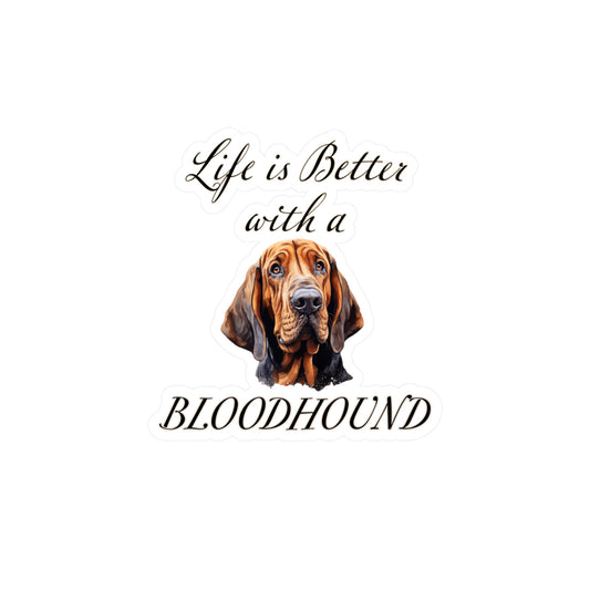Bloodhound Sticker - Kiss-Cut Vinyl Dog Decals