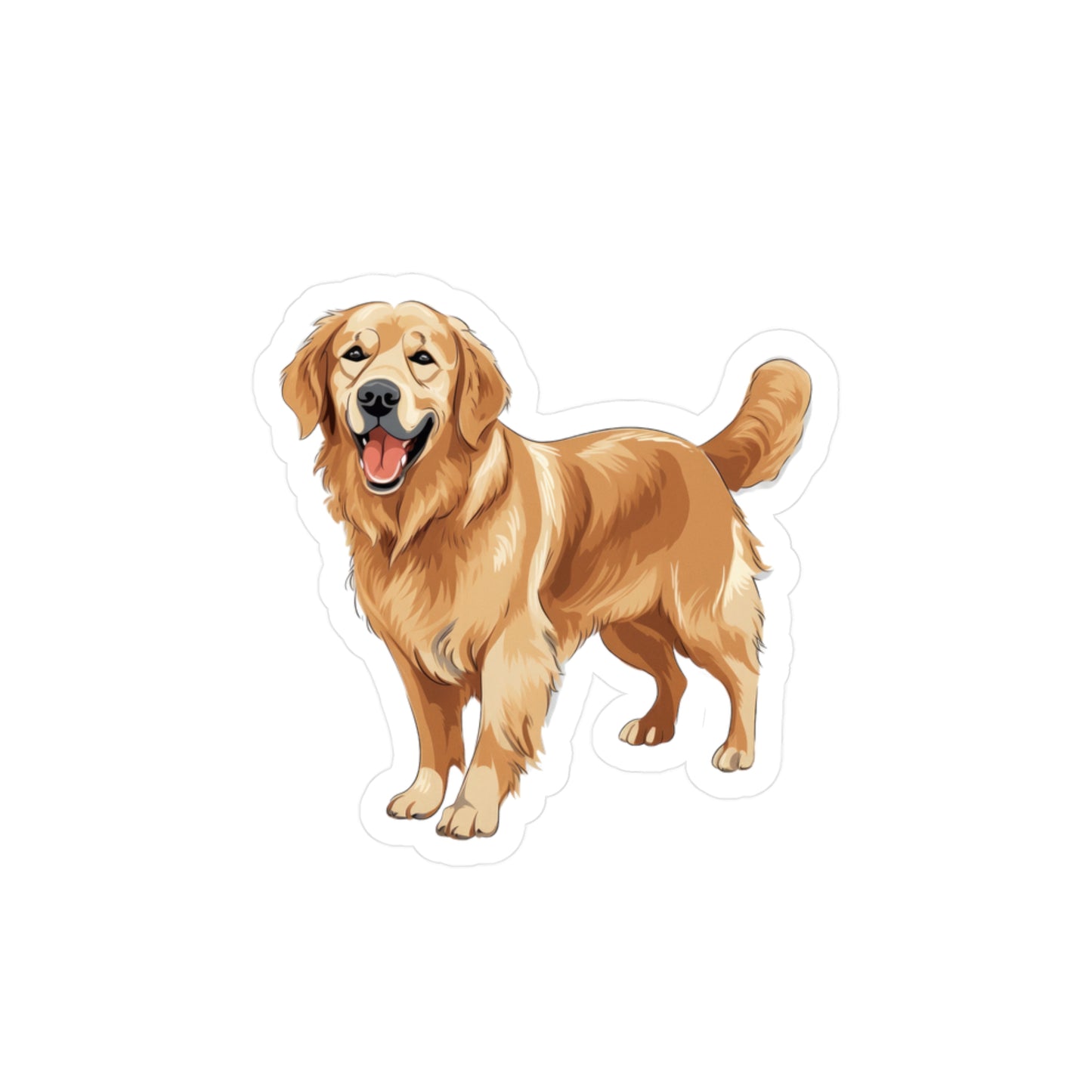 Golden Retriever Sticker - Kiss-Cut Vinyl Decals