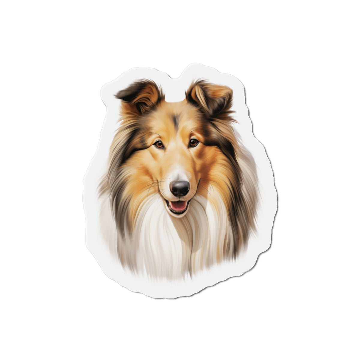 rough collie fridge magnet