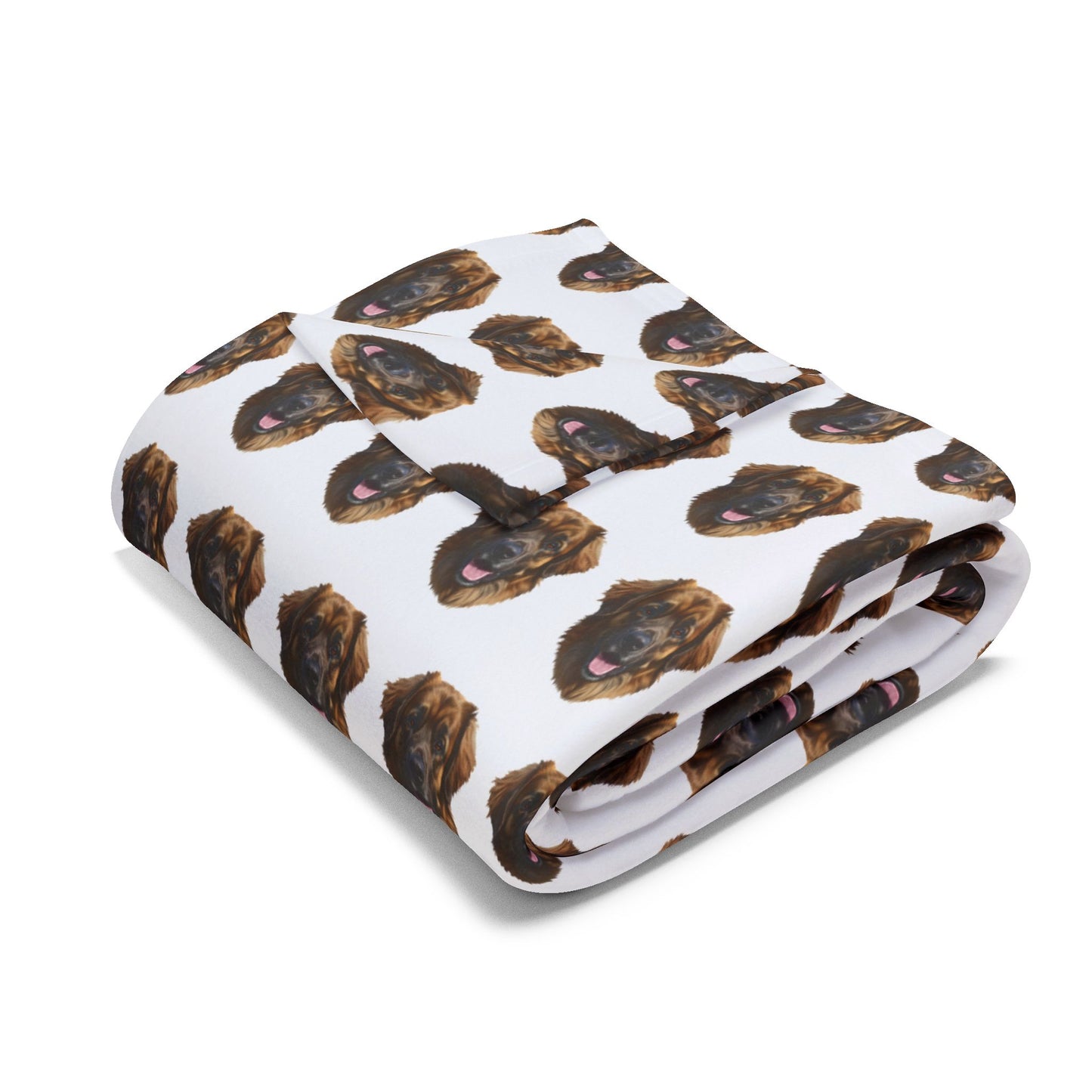 Fleece Blanket, Leonberger Dog Lover Gift, Cozy Winter Throw, Pet Owner Present, Animal Print Home Decor