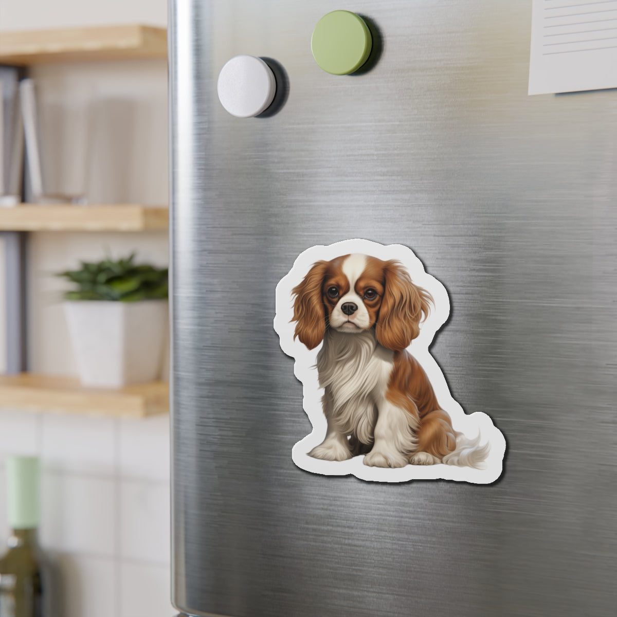 Cavalier King Charles Spaniel Magnet | Die Cut Dog Magnet | Pet Kitchen Decor