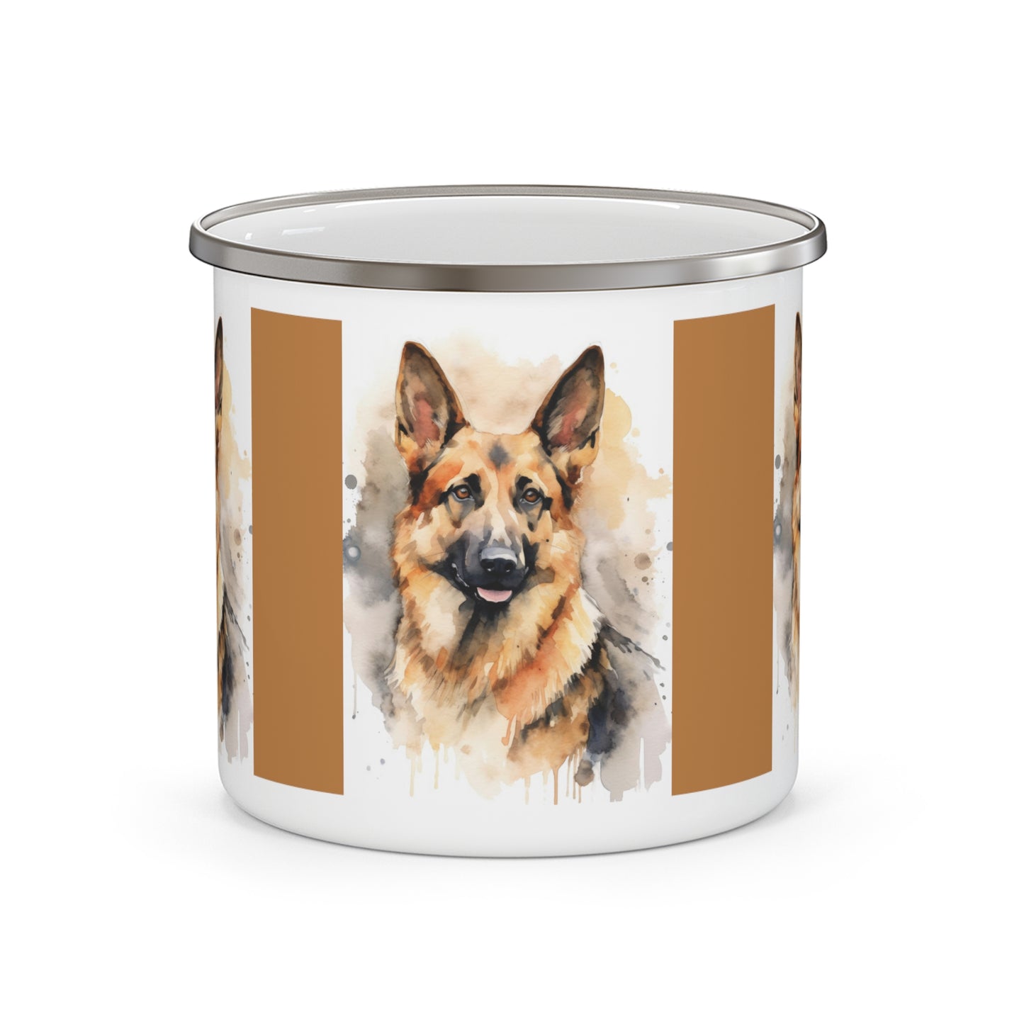 German Shepherd Enamel Camping Mug