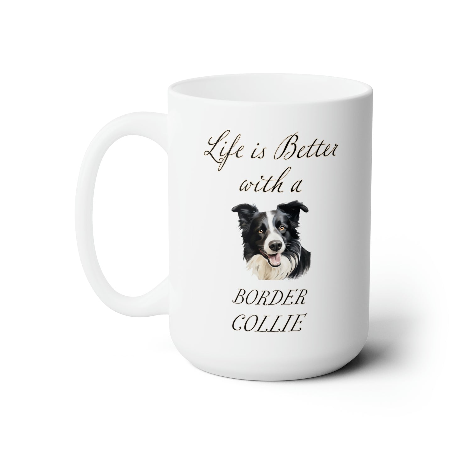 Border Collie 15 oz Dog Mug - Dog Mom Gift, Dog Dad Gift