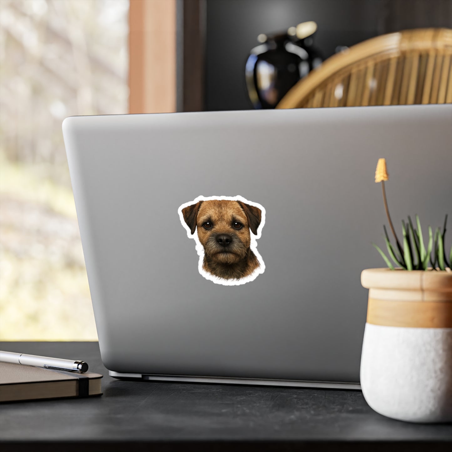 Border Terrier Kiss-Cut Vinyl Decals Stickers, Dog Lover Gift, Car Decals, Laptop Stickers, Pet Owner Gift, Animal Lover Decor