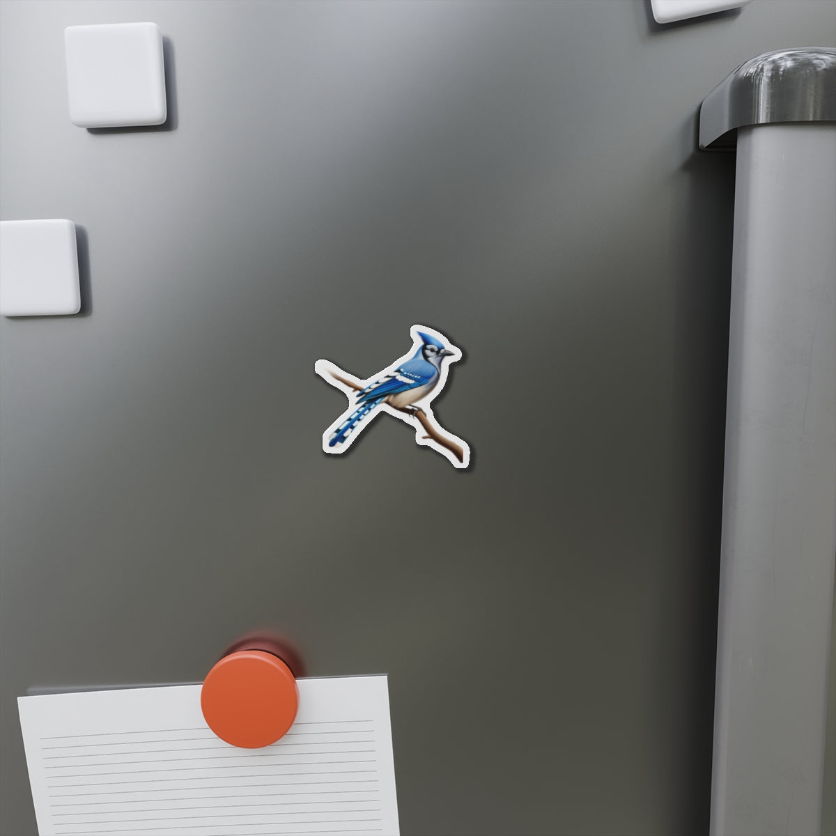 Blue Jay Magnet | Die Cut Bird Fridge Magnet | Bird Kitchen Decor | Bird Lover Magnet