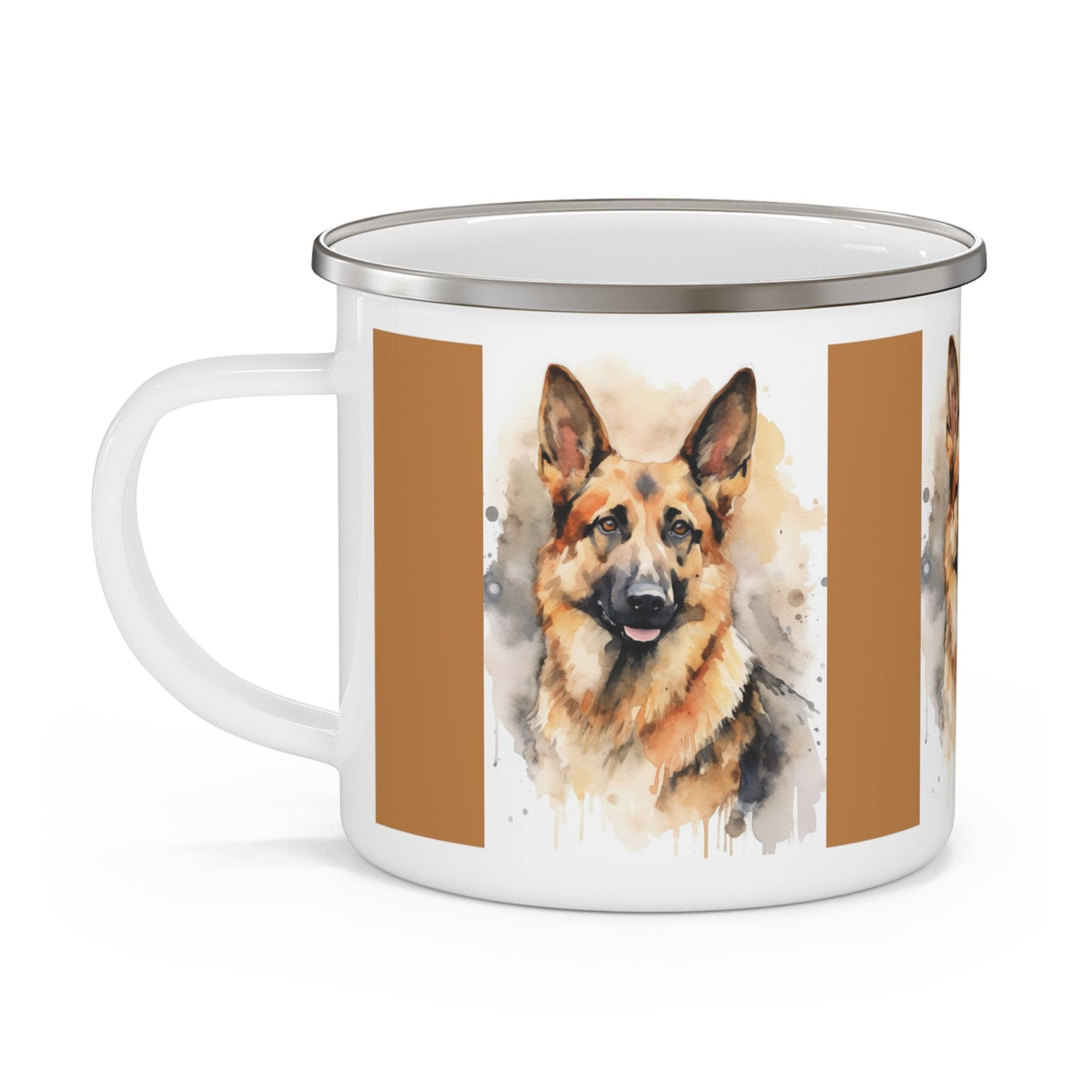German Shepherd Enamel Camping Mug