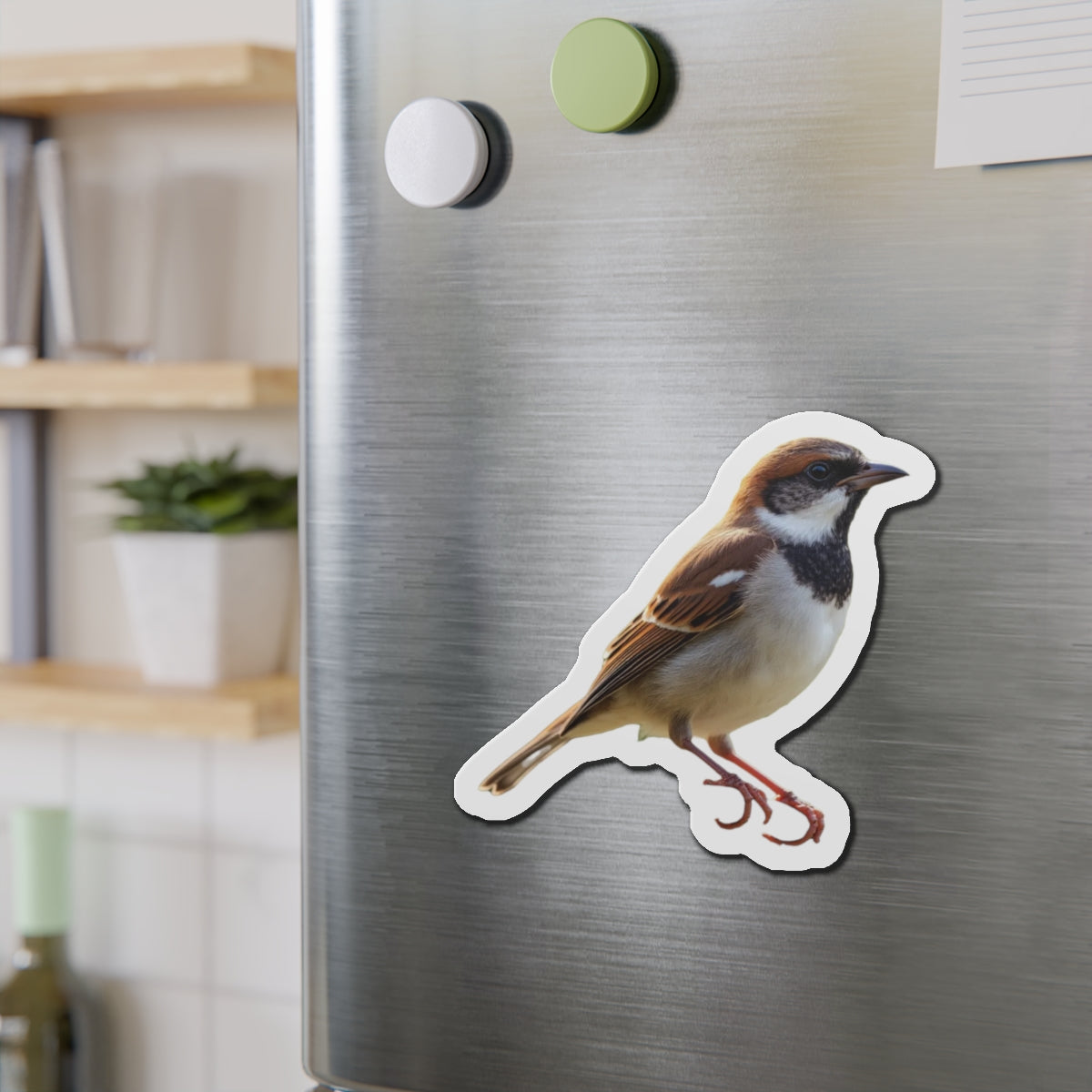 Sparrow Magnet Die-Cut Magnets, Bird Fridge Magnets, Animal Kitchen Decor, Cute Bird Magnets, Refrigerator Decorations