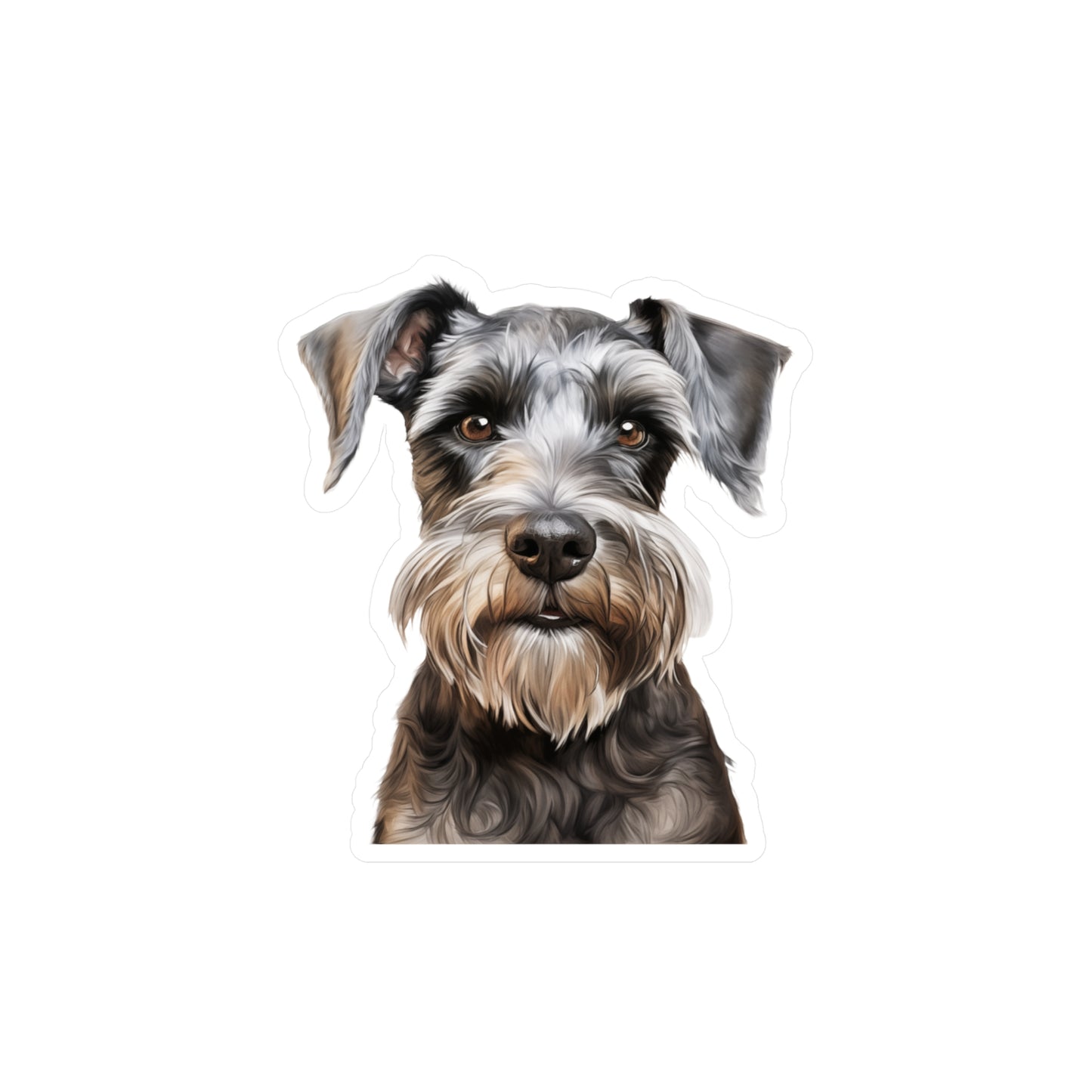 Schnauzer Sticker - Kiss-Cut Dog Vinyl Decals