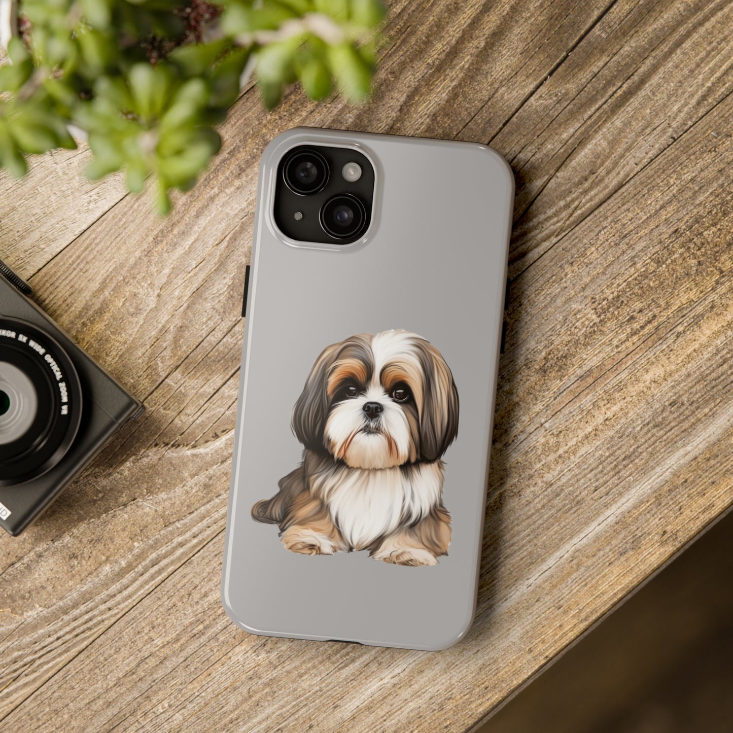 Light Grey Shih Tzu Tough Phone Case