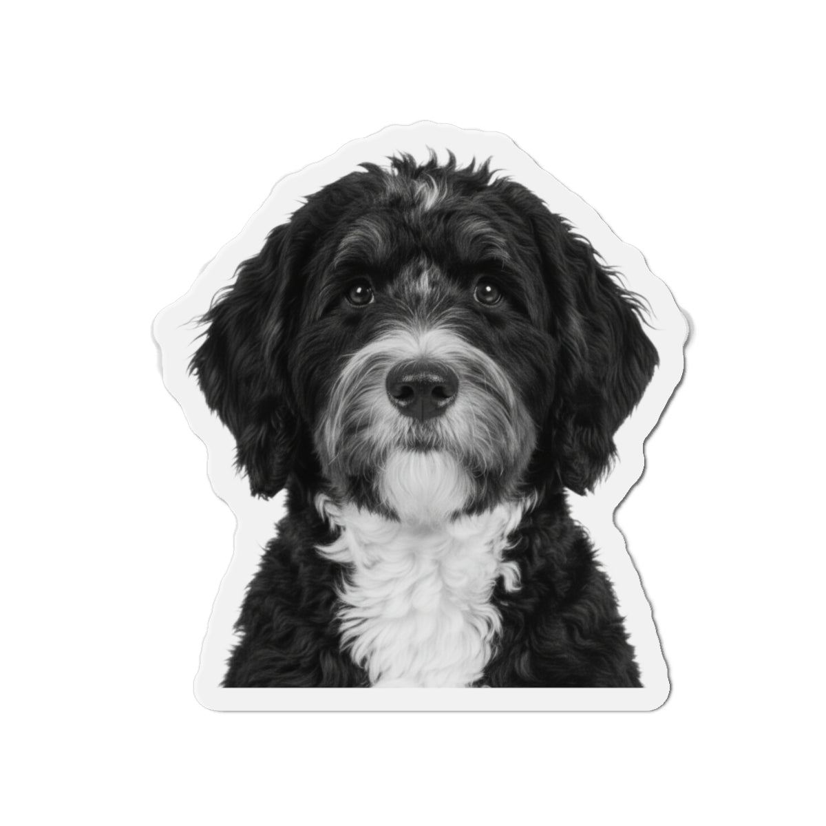 Bernedoodle Die-Cut Magnet - Bernese Mountain Dog and Poodle Mix, Cute Pet Gift, Fridge Decor, Animal Lover, Dog Mom, Puppy Art