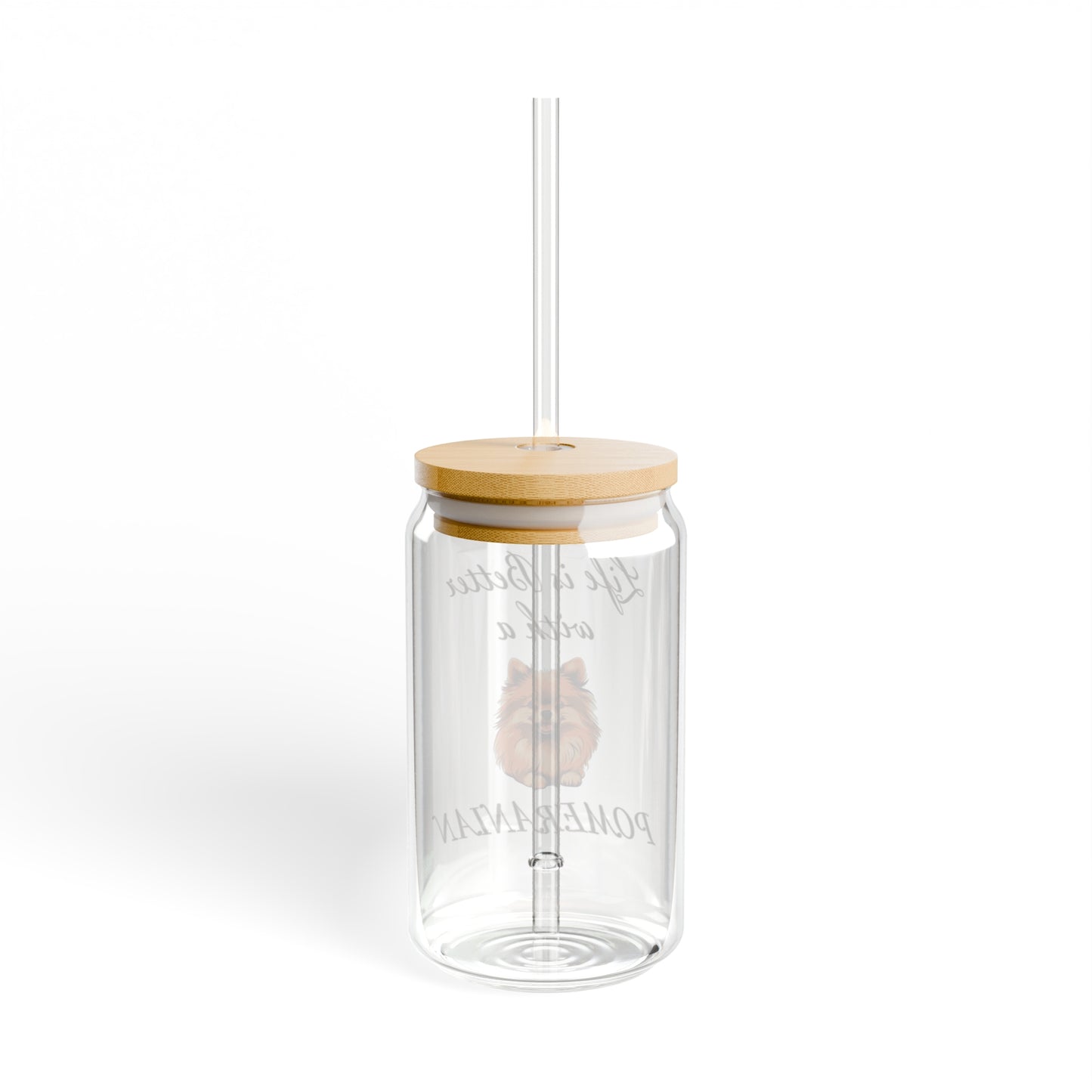 Pomeranian Sipper Glass, 16oz