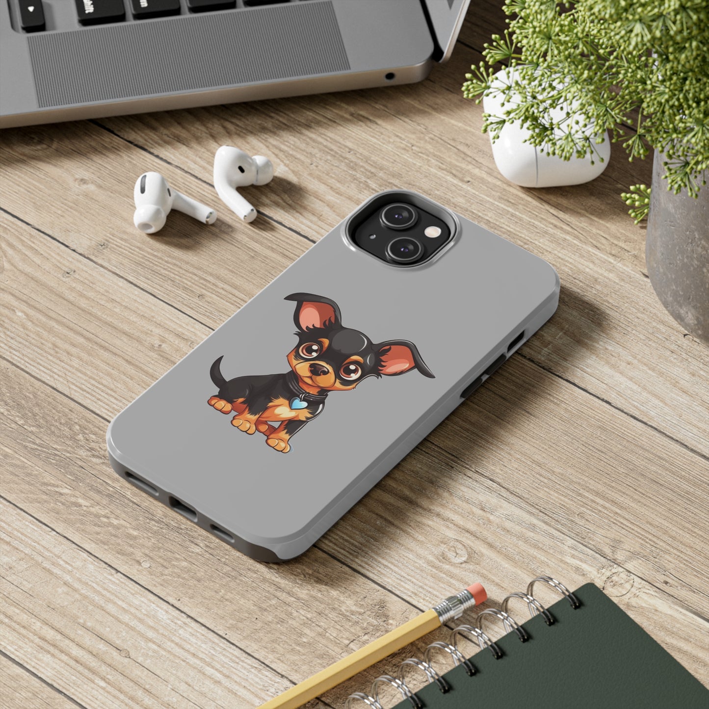 Light Grey Chihuahua Tough Phone Case