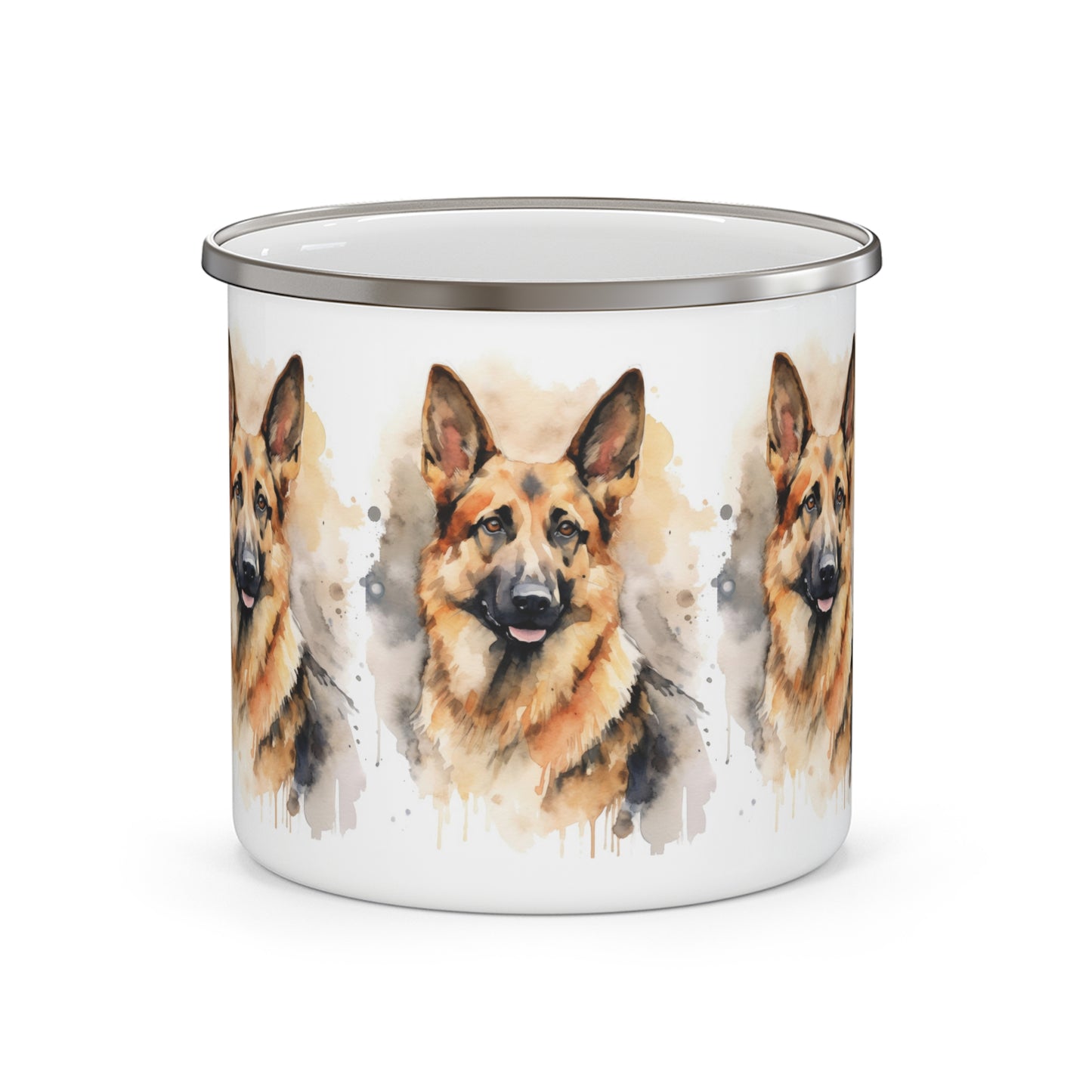 German Shepherd Enamel Camping Mug