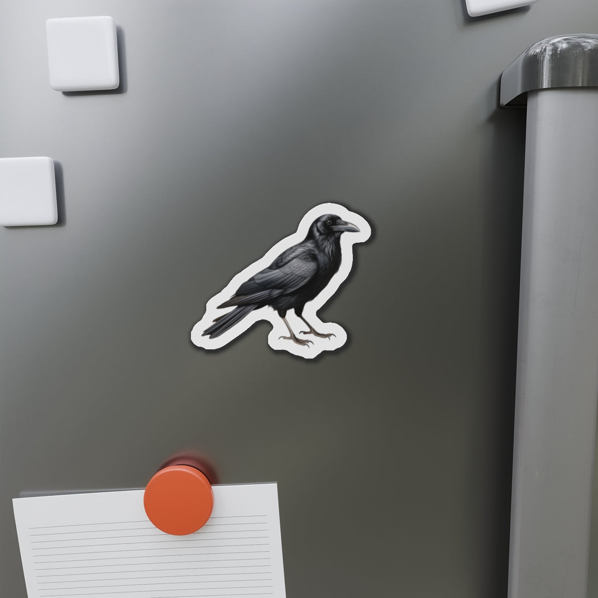 Crow Magnet | Die Cut Bird Fridge Magnet | Kitchen Decor