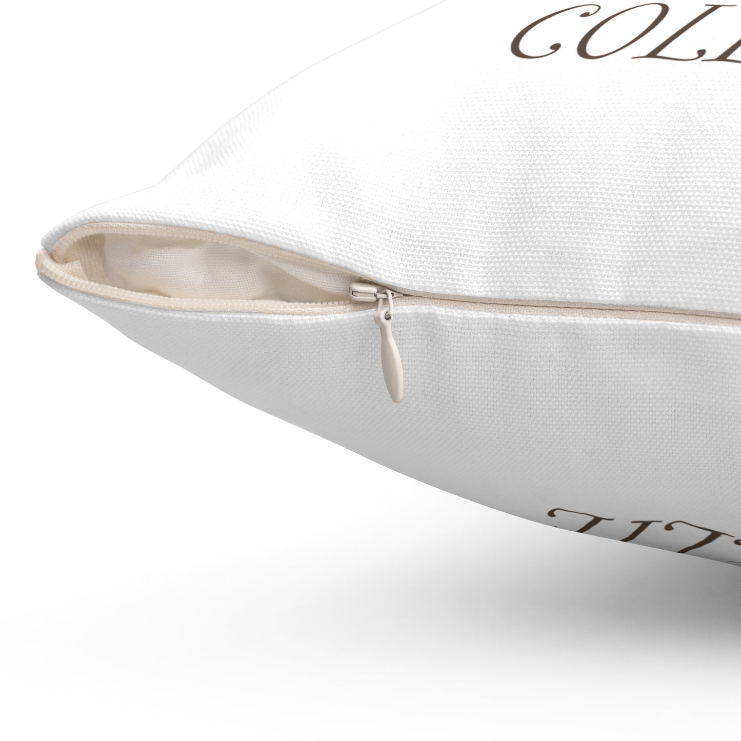 Life is Better with a Rough Collie Pillow - Spun Polyester Square White Throw Pillow