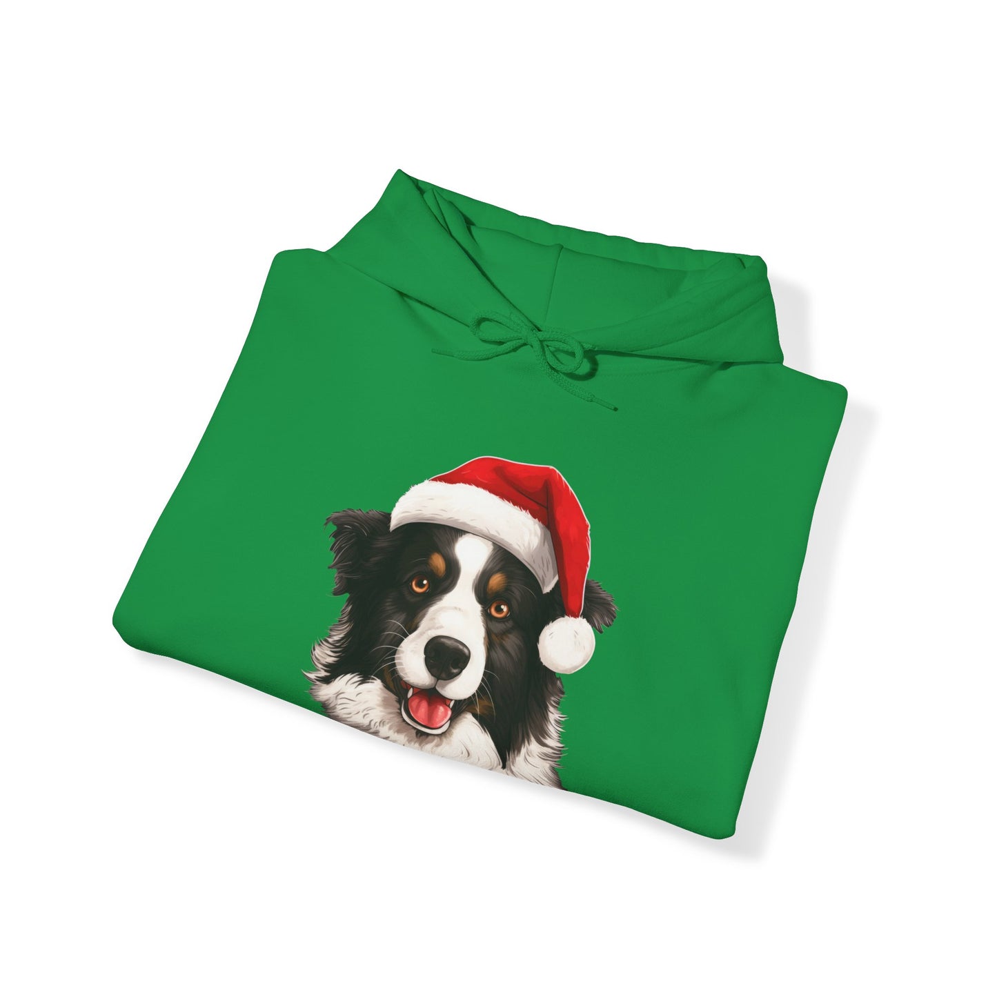 Christmas Border Collie Hoodie - Unisex Hooded Dog Mom or Dog Dad Sweatshirt