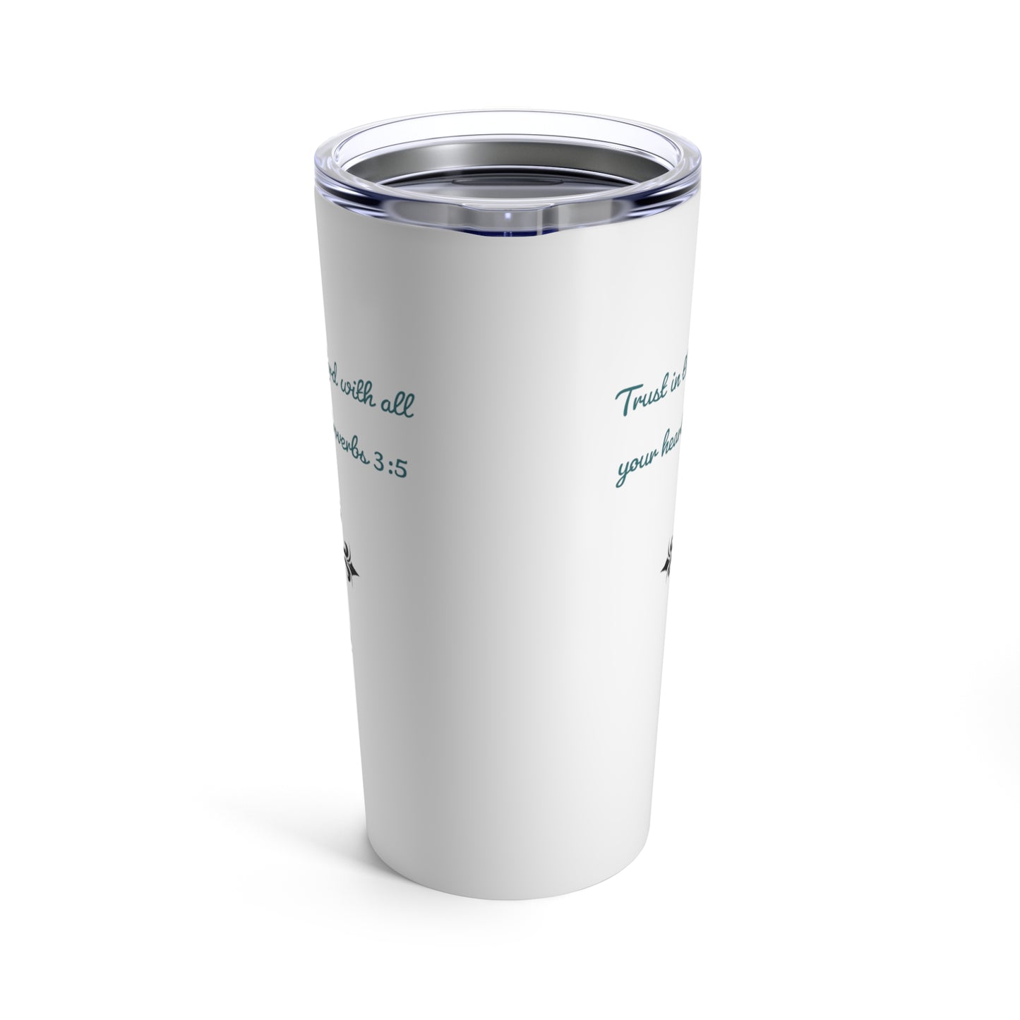 Trust in the Lord, White Stainless Steel Tumbler 20oz