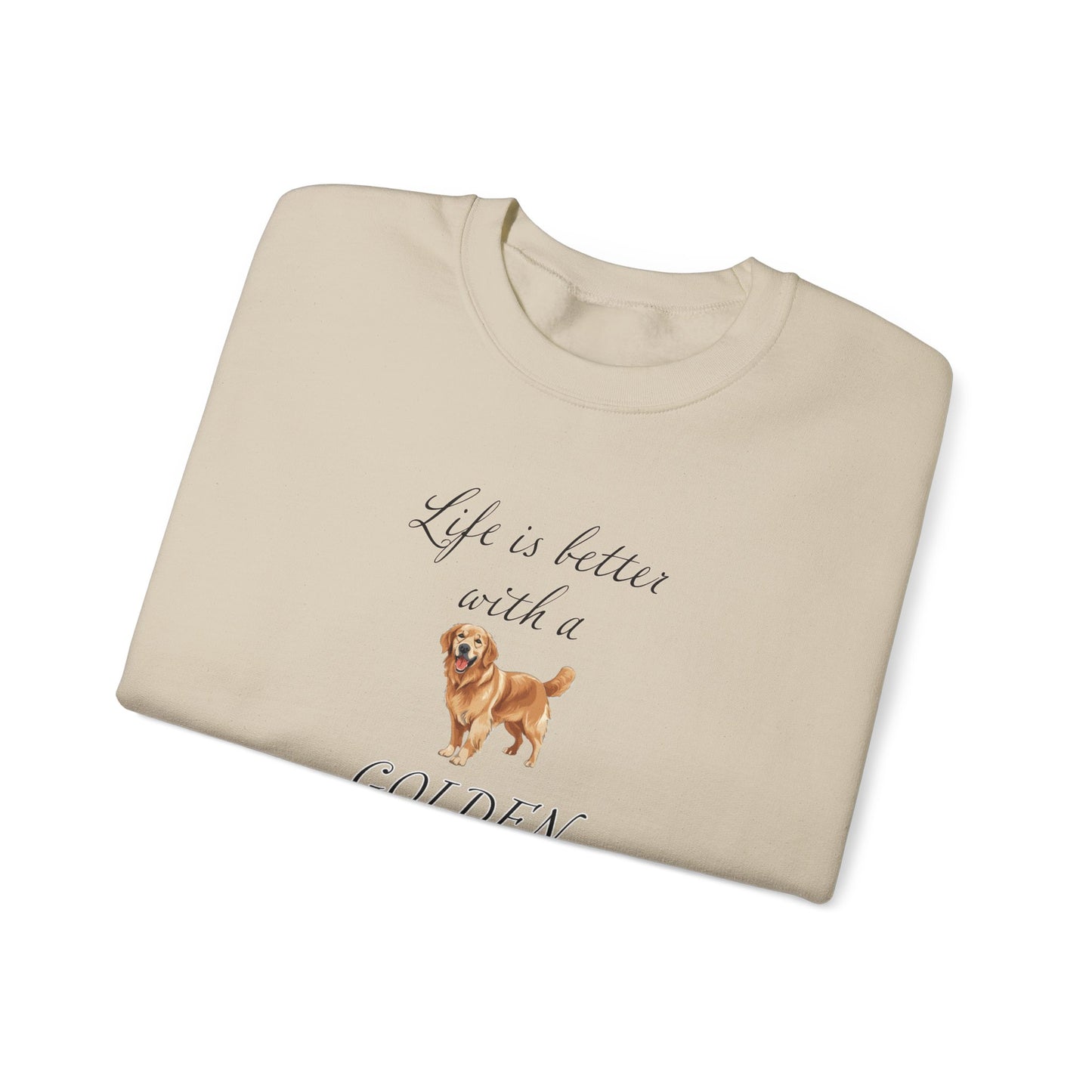 Life is Better with a Golden Retriever Unisex Heavy Blend™ Crewneck Sweatshirt