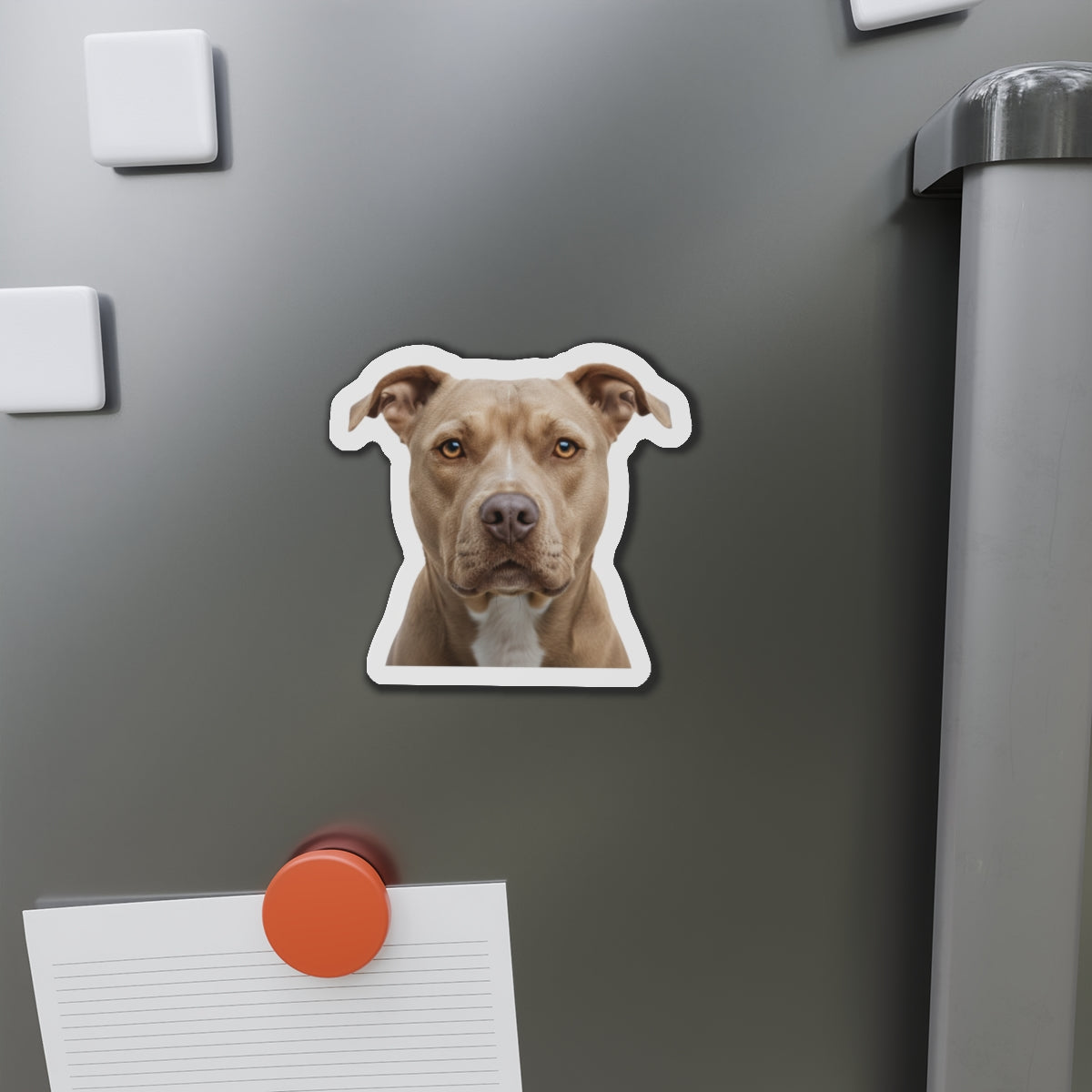 Pit Bull Die-Cut Magnet, Pet Lover Fridge Magnet, Animal Car Magnet, Cute Dog Kitchen Decor, Bull Terrier Gift