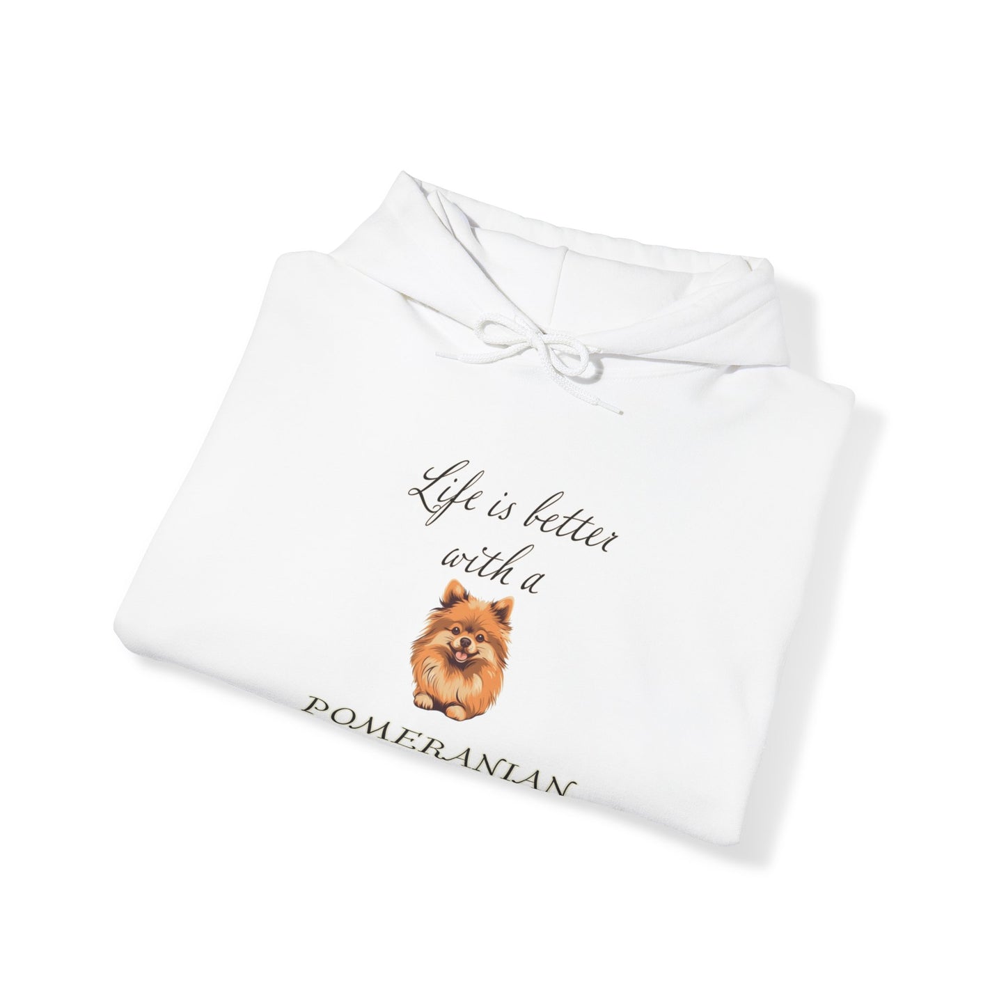 Life is Better with a Pomeranian Hoodie - Unisex Heavy Blend Hooded Sweatshirt