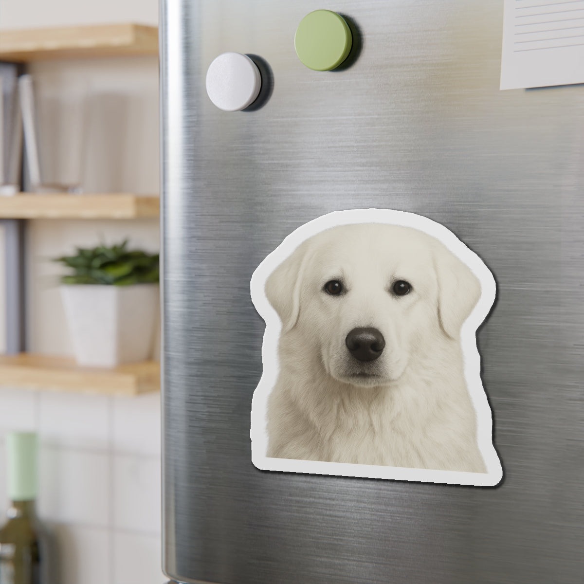 Akbash Die-Cut Magnet, Fridge Magnet, Cute Dog Magnet, Animal Lover Gift, Pet Owner Decor, Kitchen Decor