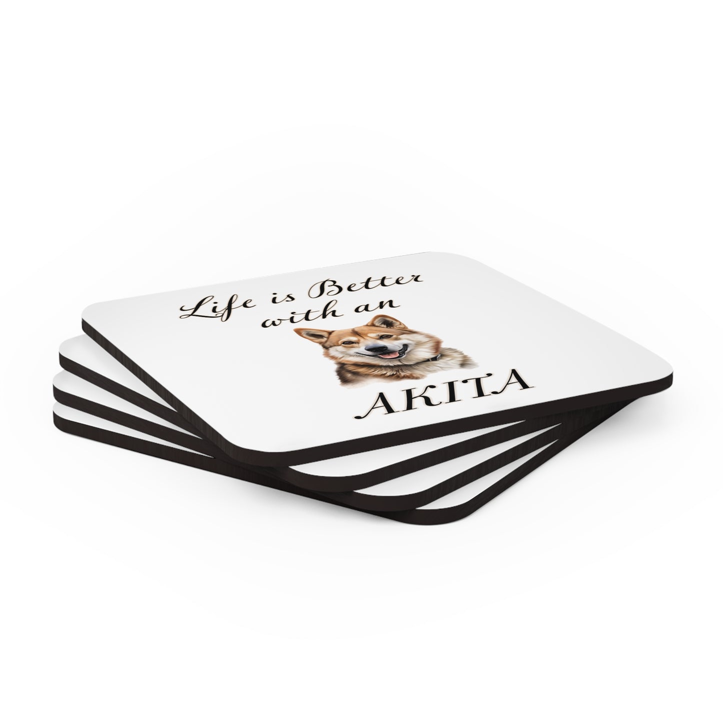 Akita Coaster Set - Corkwood
