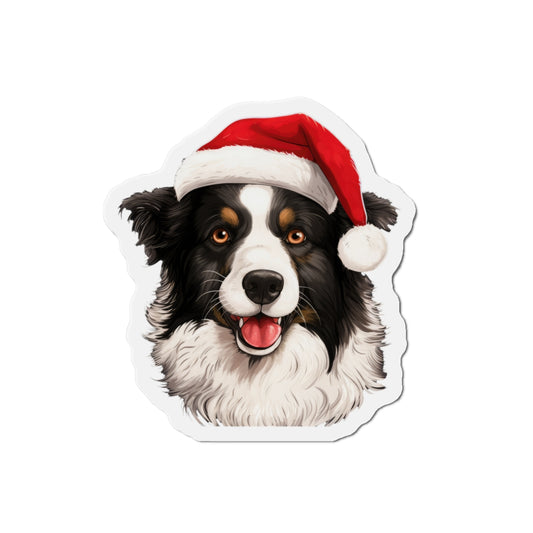 Christmas Collie Magnet - Die Cut