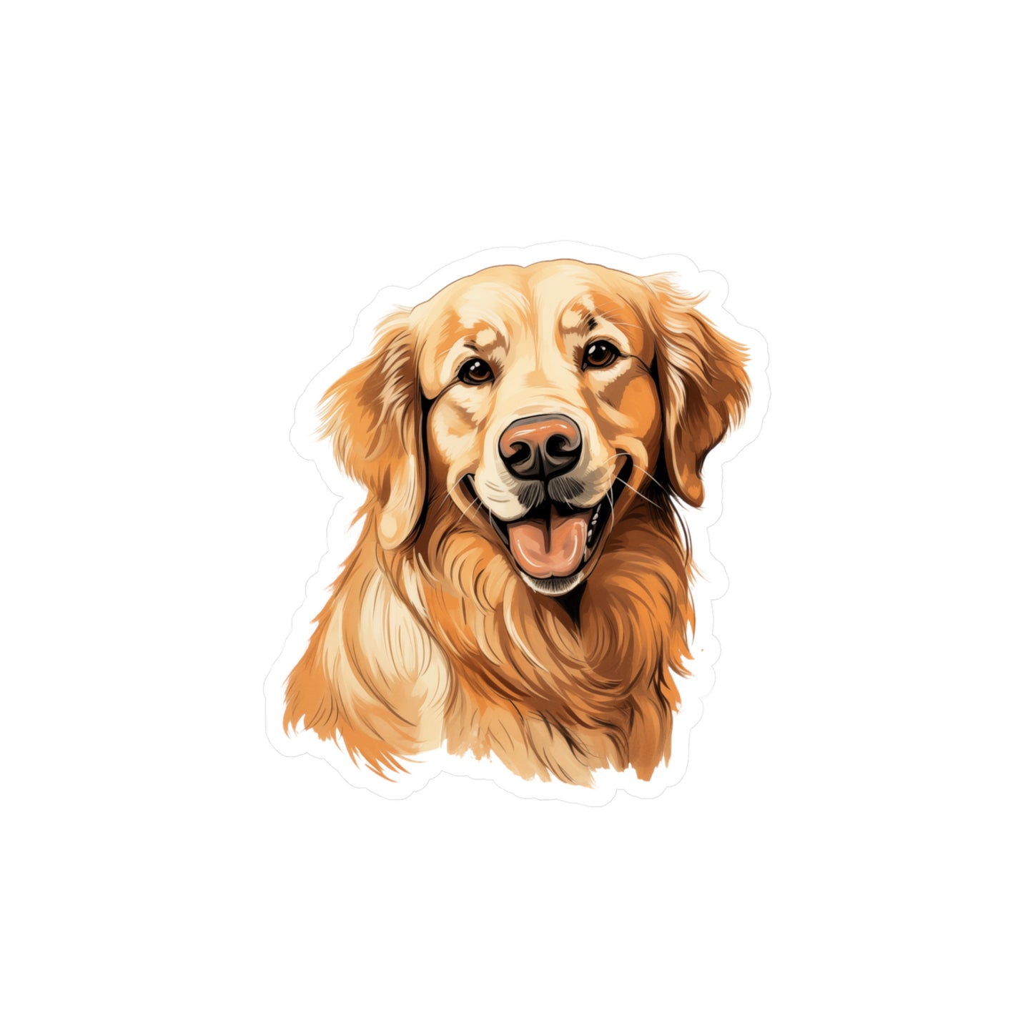 Golden Retriever Sticker - Kiss-Cut Vinyl Decals