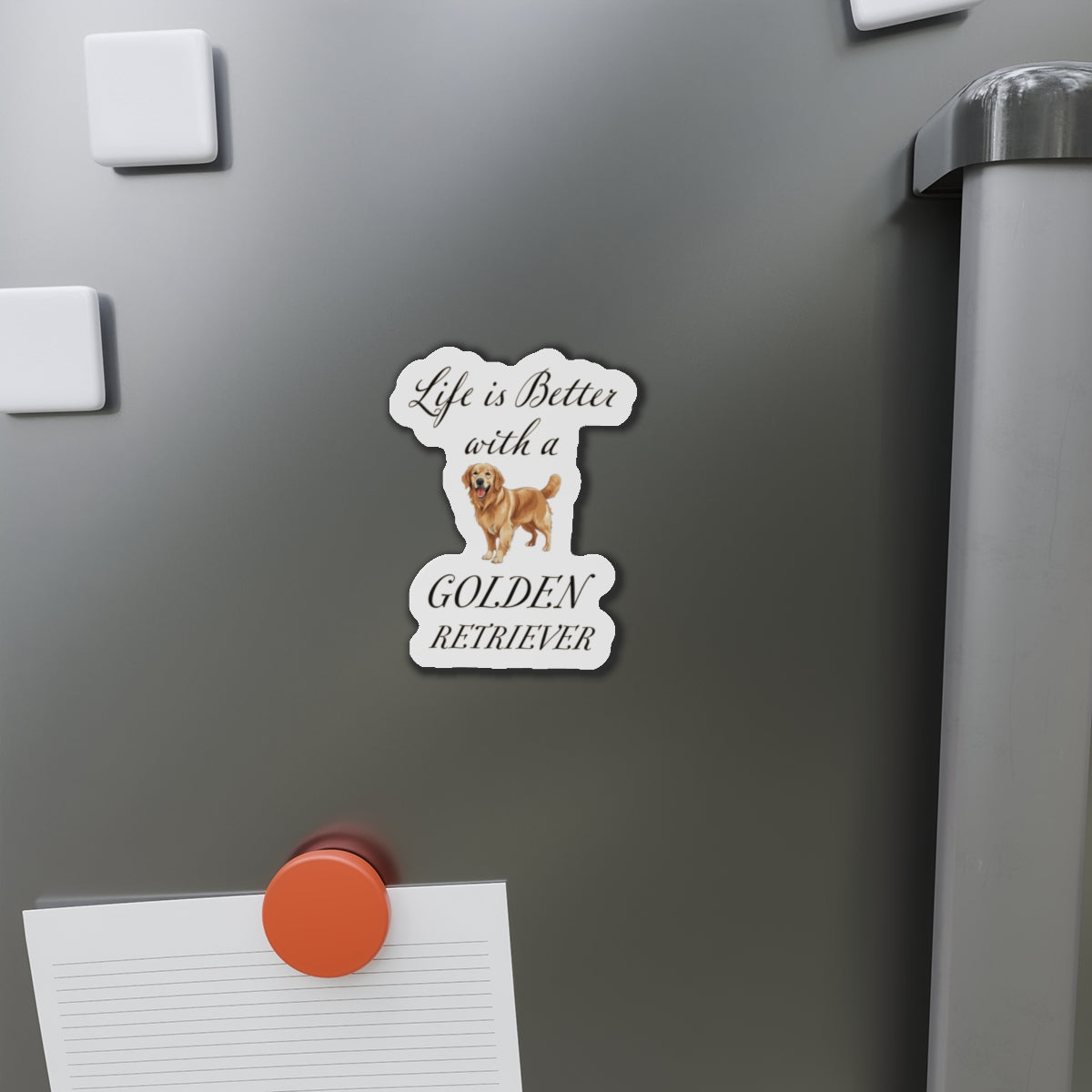 Life is Better with a Golden Retriever Magnet - Die Cut Dog Magnet