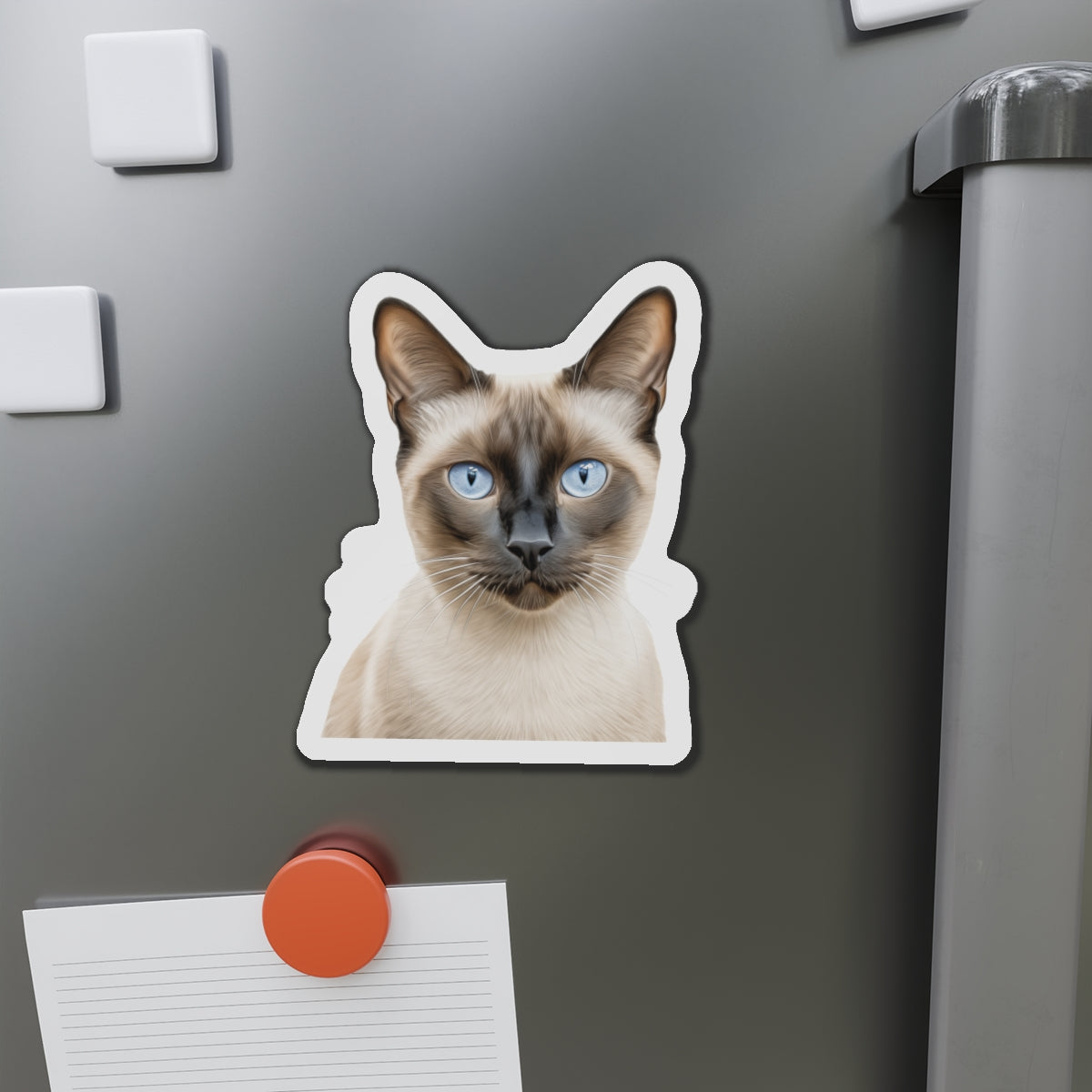 Siamese Magnet, Fridge Magnet, Cute Cat Magnet, Animal Lover Gift, Pet Owner Decor, Feline Kitchen Decor
