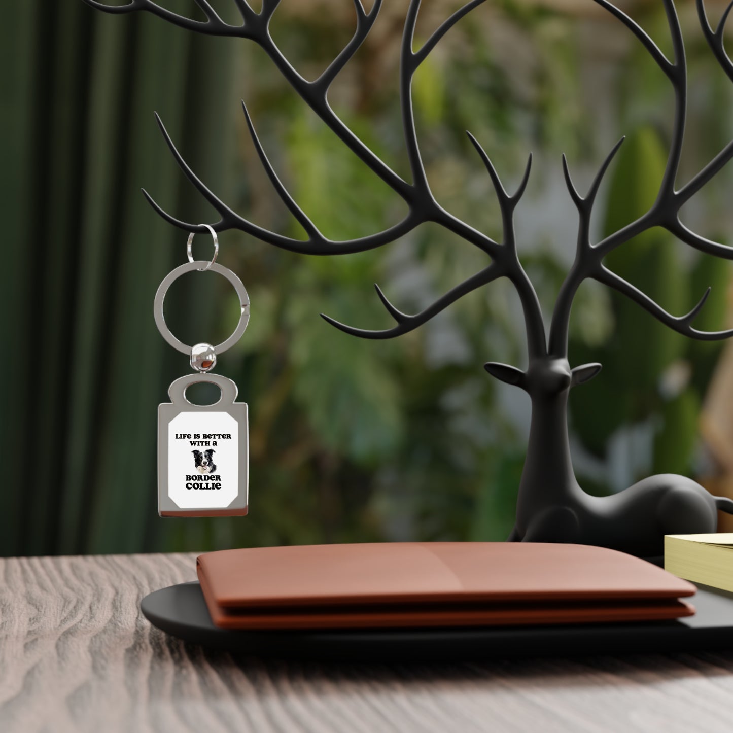 Life is Better with a Border Collie Keyring