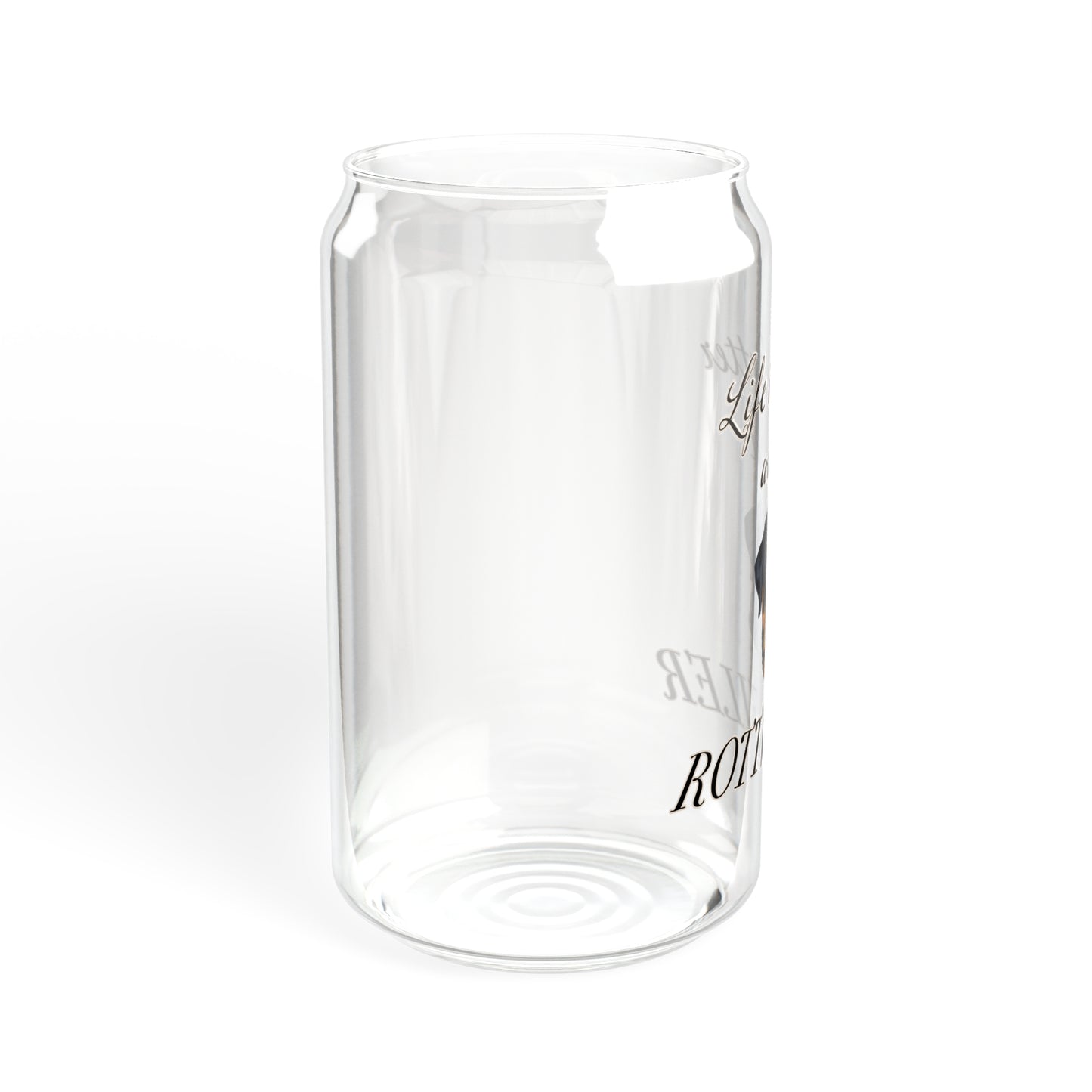 Rottweiler Sipper Glass, 16oz