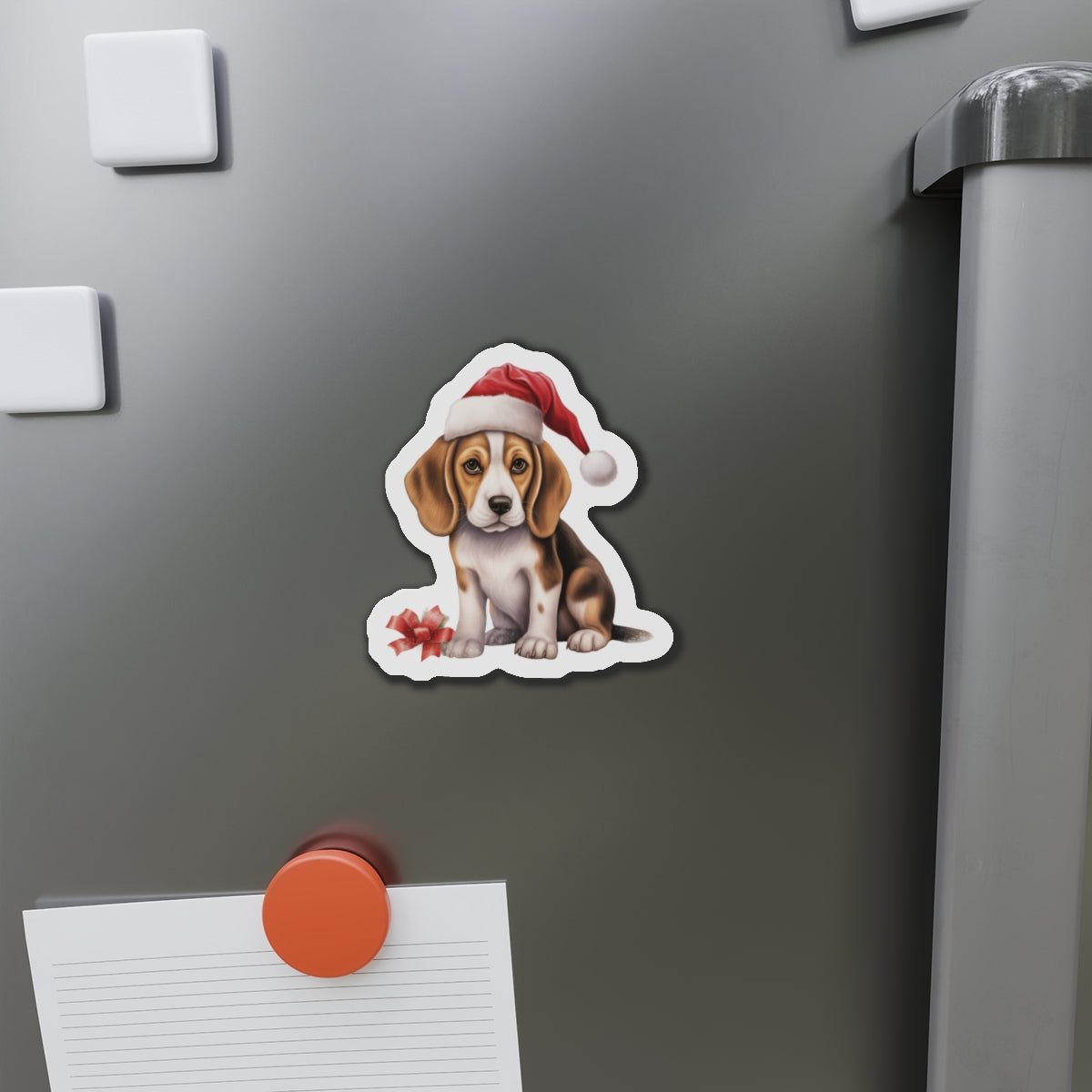 Christmas Beagle Magnet - Die Cut