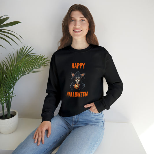 Chihuahua Happy Halloween Sweatshirt - Unisex Heavy Blend™ Crewneck Sweatshirt